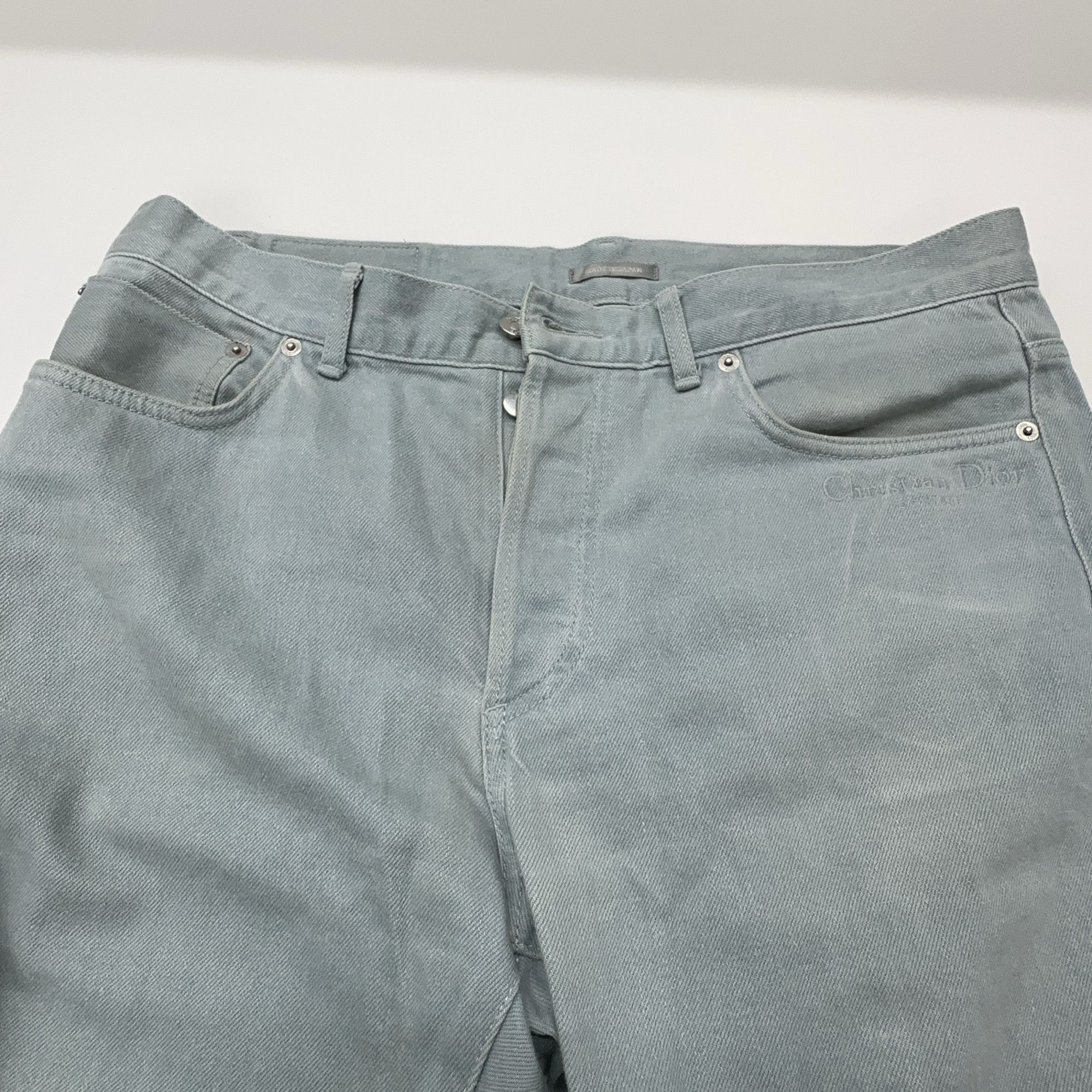 Dior Dior Logo Embroidery Straight Leg Jeans Size 33 Size US 33 - 6 Thumbnail