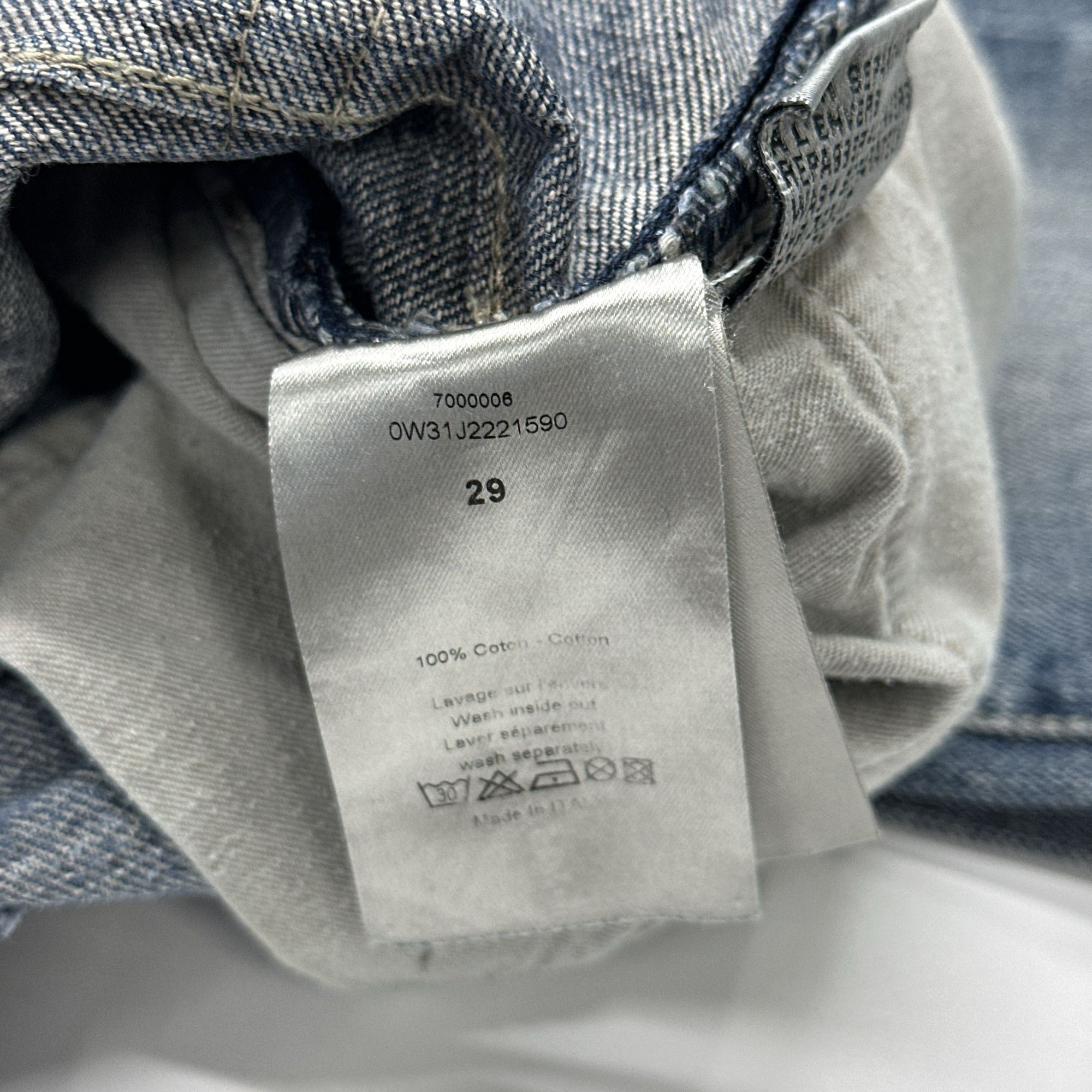 Dior Dior Faded Denim Jeans Size 29 Size US 29 - 3 Thumbnail