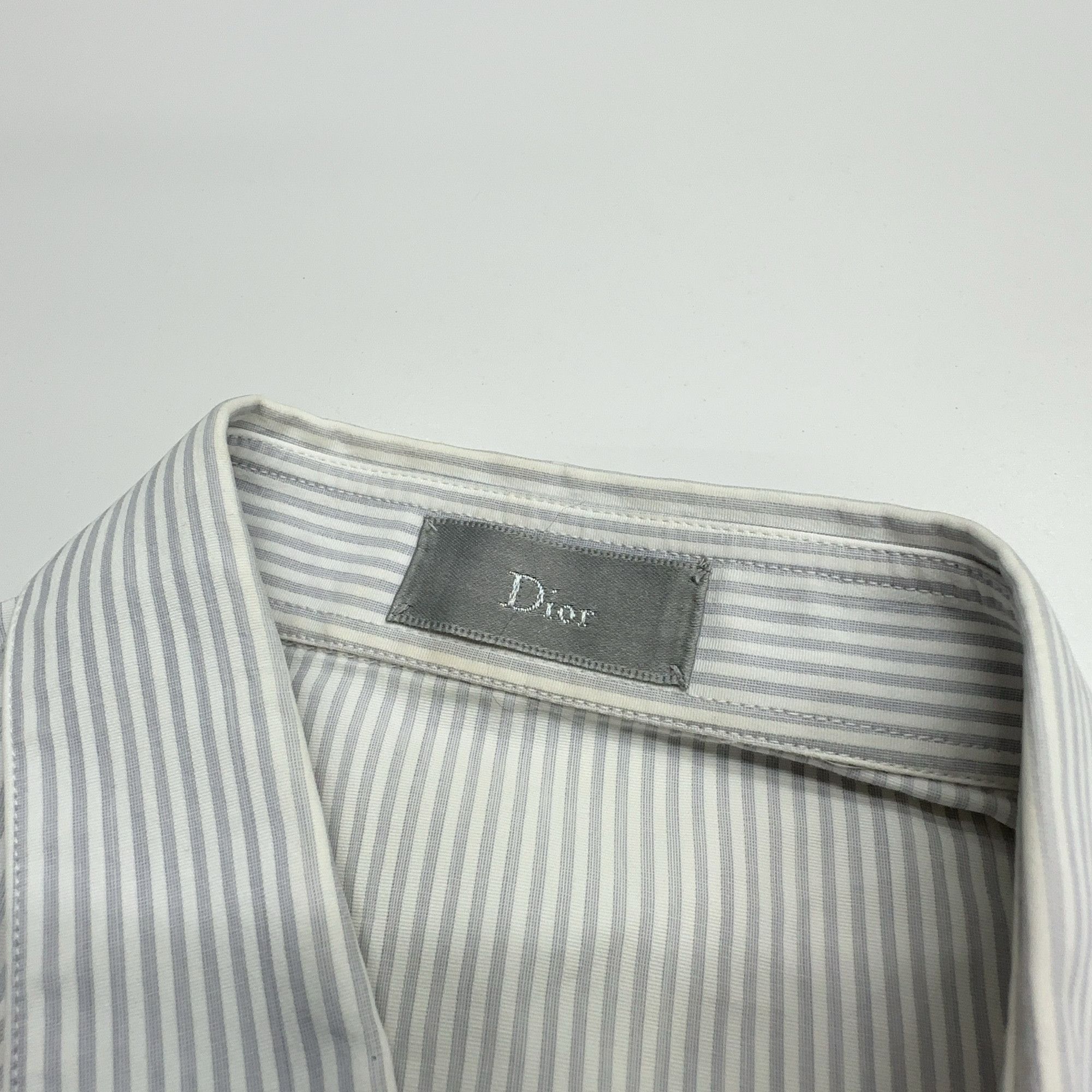 Dior Dior Striped Button Up Shirt Size 37 Size US S / EU 44-46 / 1 - 3 Thumbnail