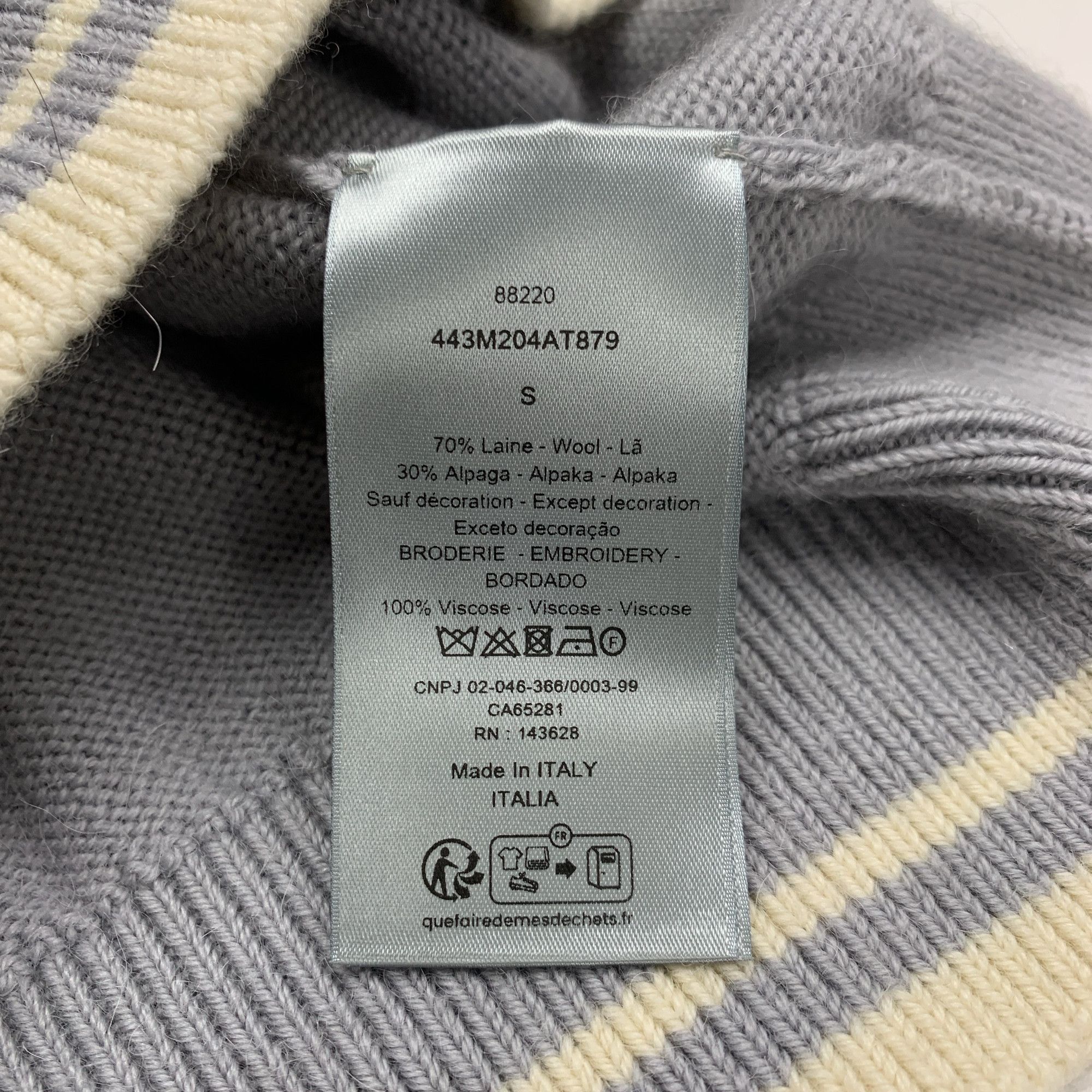 Dior Dior Logo Embroidered Cardigan Size S Size US S / EU 44-46 / 1 - 4 Thumbnail