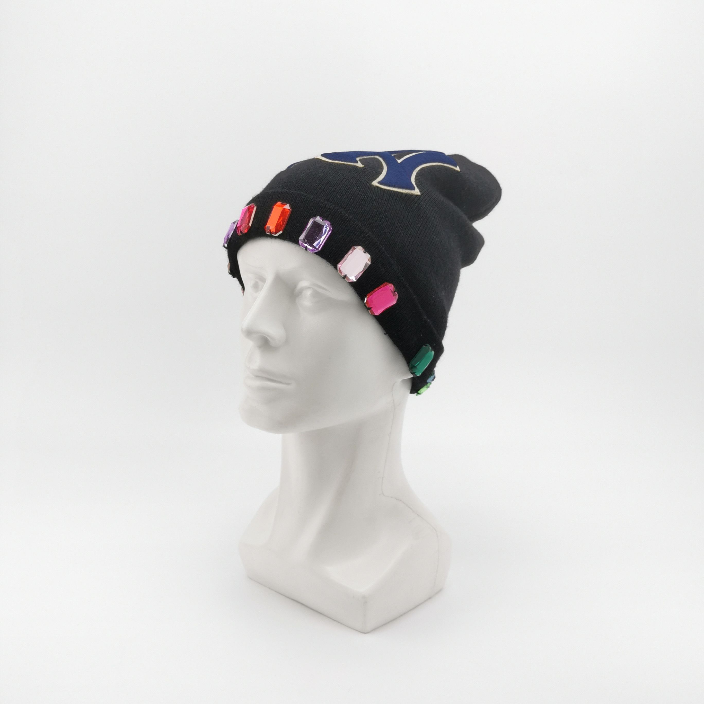 Gucci Gucci x MLB NY Logo Crystal Beanie Size ONE SIZE Size ONE SIZE - 2 Thumbnail