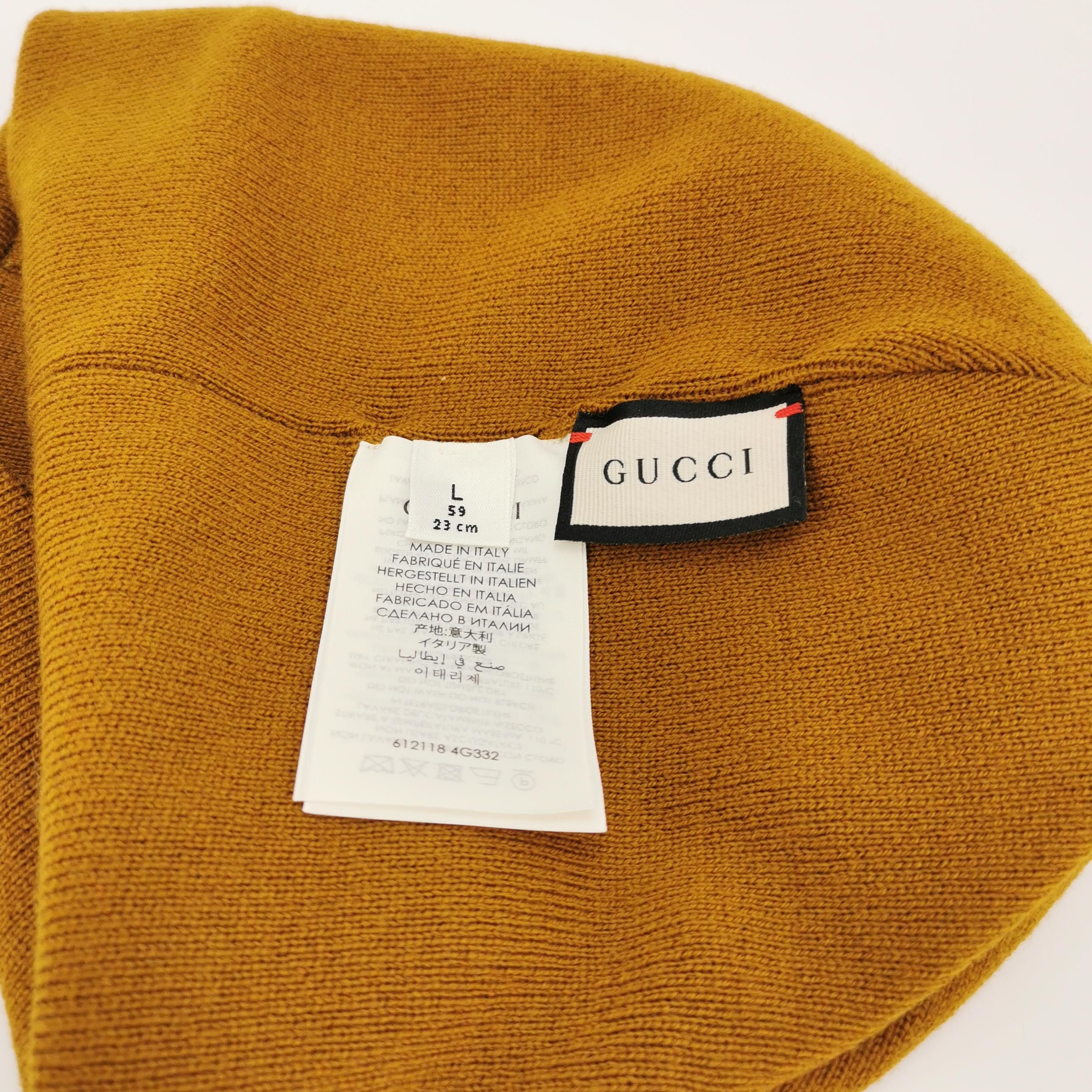 Gucci Gucci Maison de L'Amour Wool Beanie L Size ONE SIZE - 5 Thumbnail