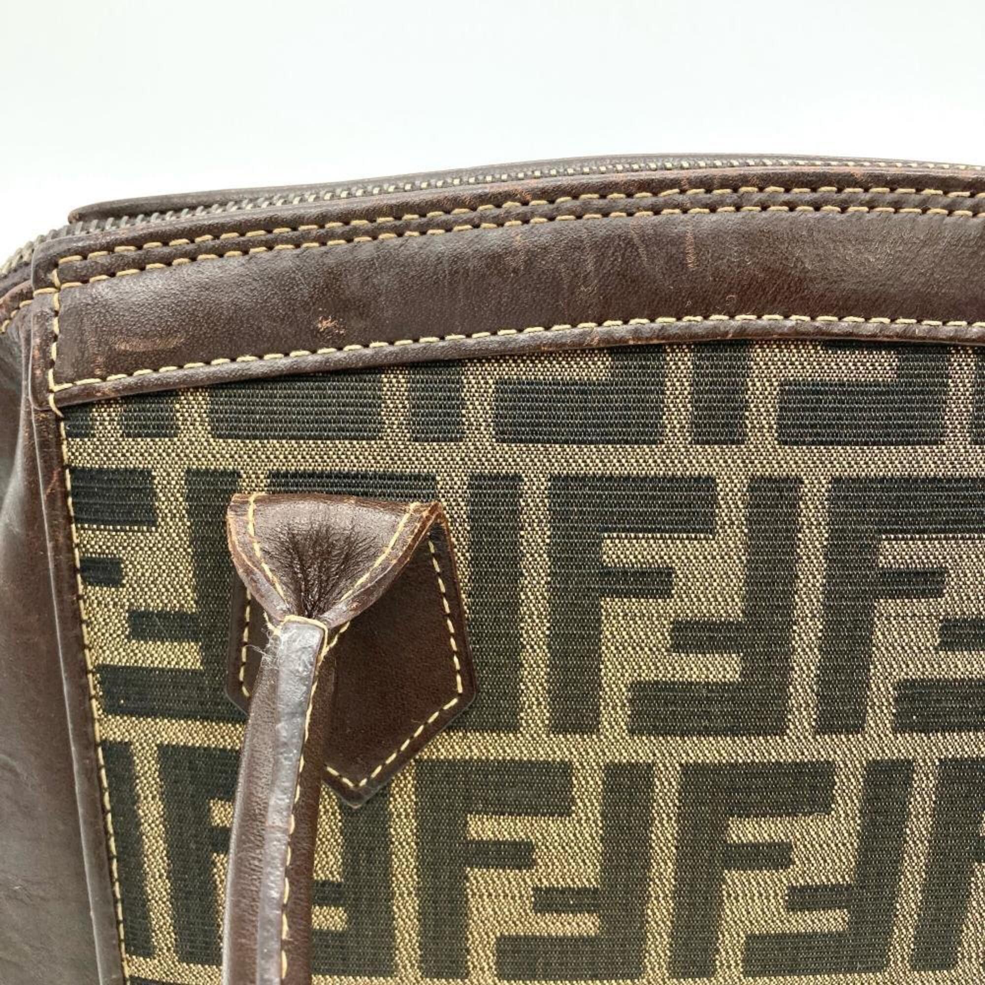 Fendi Fendi Zucca Handbag, 2-Way, Jacquard Leather, Brown, Gold Hardware, Shoulder Bag, Vintage, Women's Size ONE SIZE - 9 Thumbnail