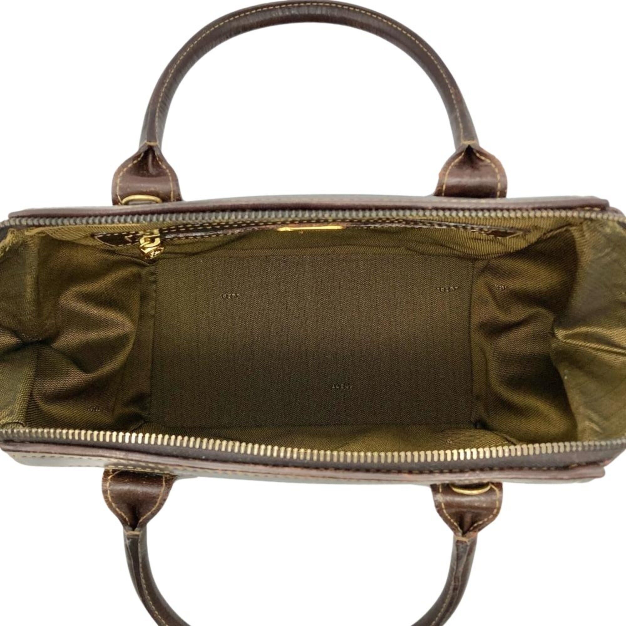 Fendi Fendi Zucca Handbag, 2-Way, Jacquard Leather, Brown, Gold Hardware, Shoulder Bag, Vintage, Women's Size ONE SIZE - 5 Thumbnail