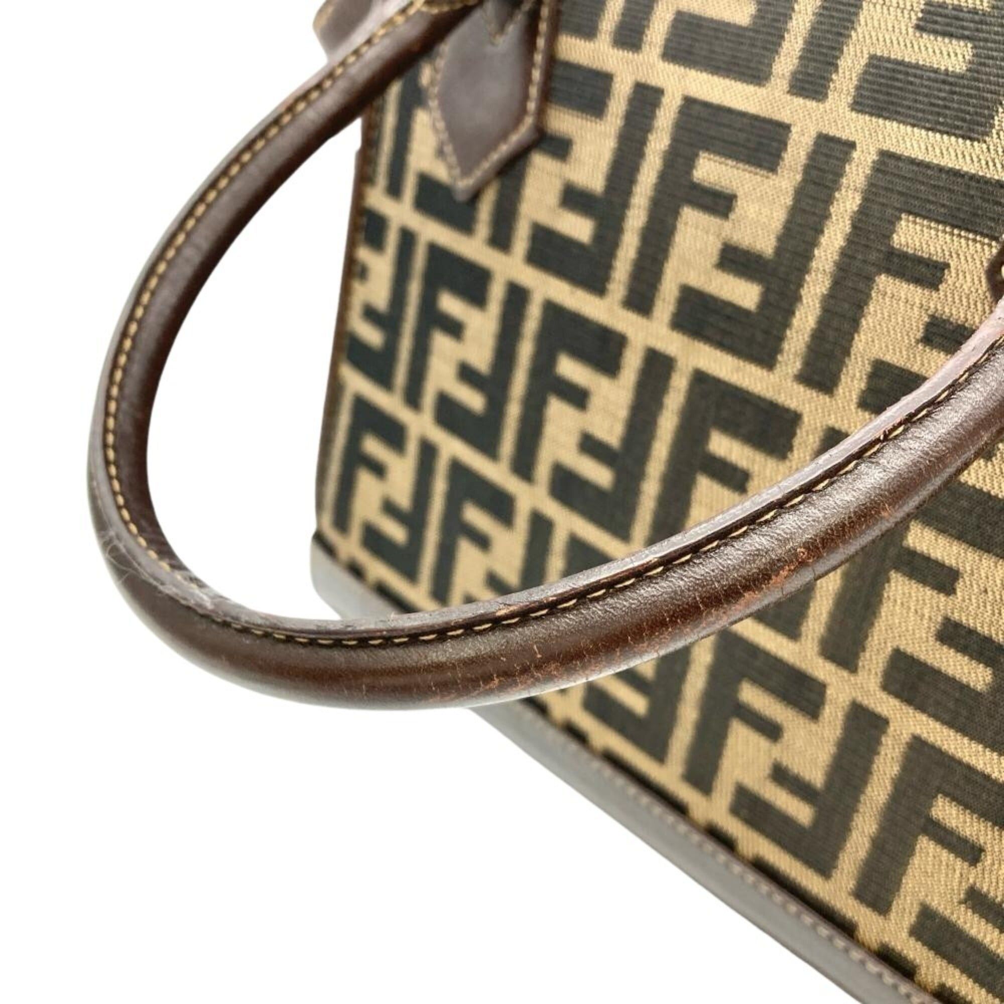 Fendi Fendi Zucca Handbag, 2-Way, Jacquard Leather, Brown, Gold Hardware, Shoulder Bag, Vintage, Women's Size ONE SIZE - 8 Thumbnail