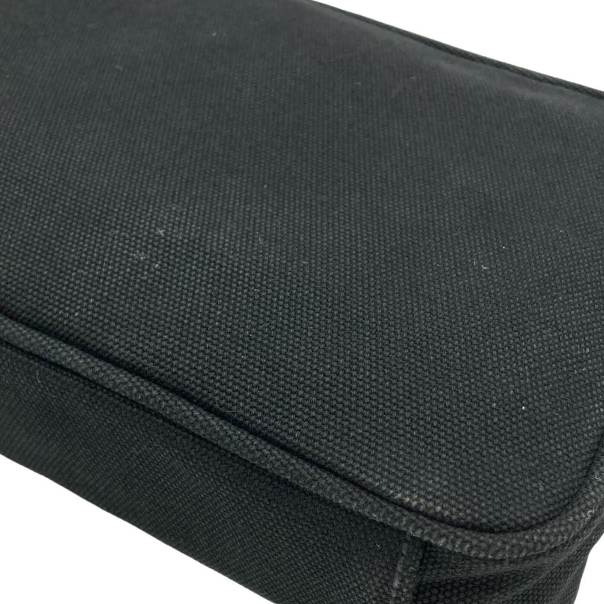 Prada Prada accessory pouch/handbag, canvas, black, silver hardware, women's. Size ONE SIZE - 7 Thumbnail