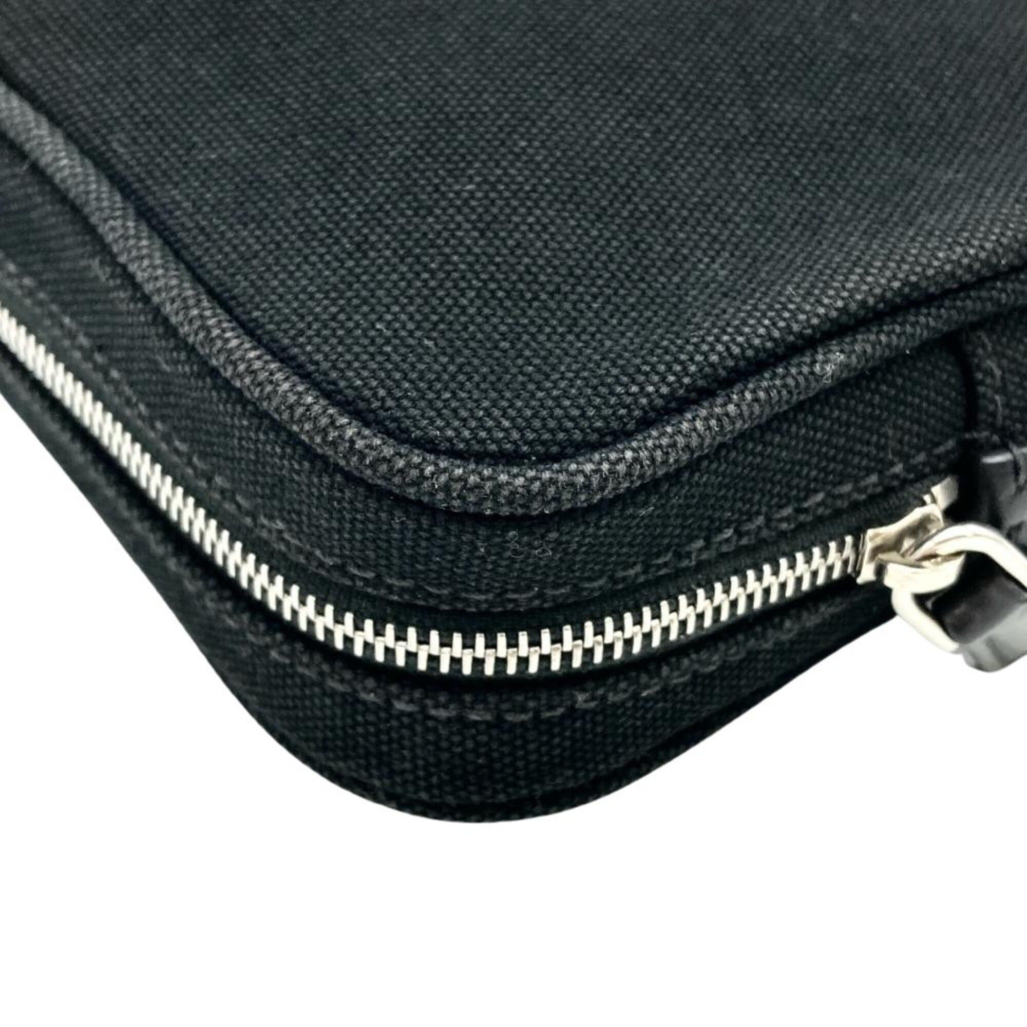 Prada Prada accessory pouch/handbag, canvas, black, silver hardware, women's. Size ONE SIZE - 8 Thumbnail