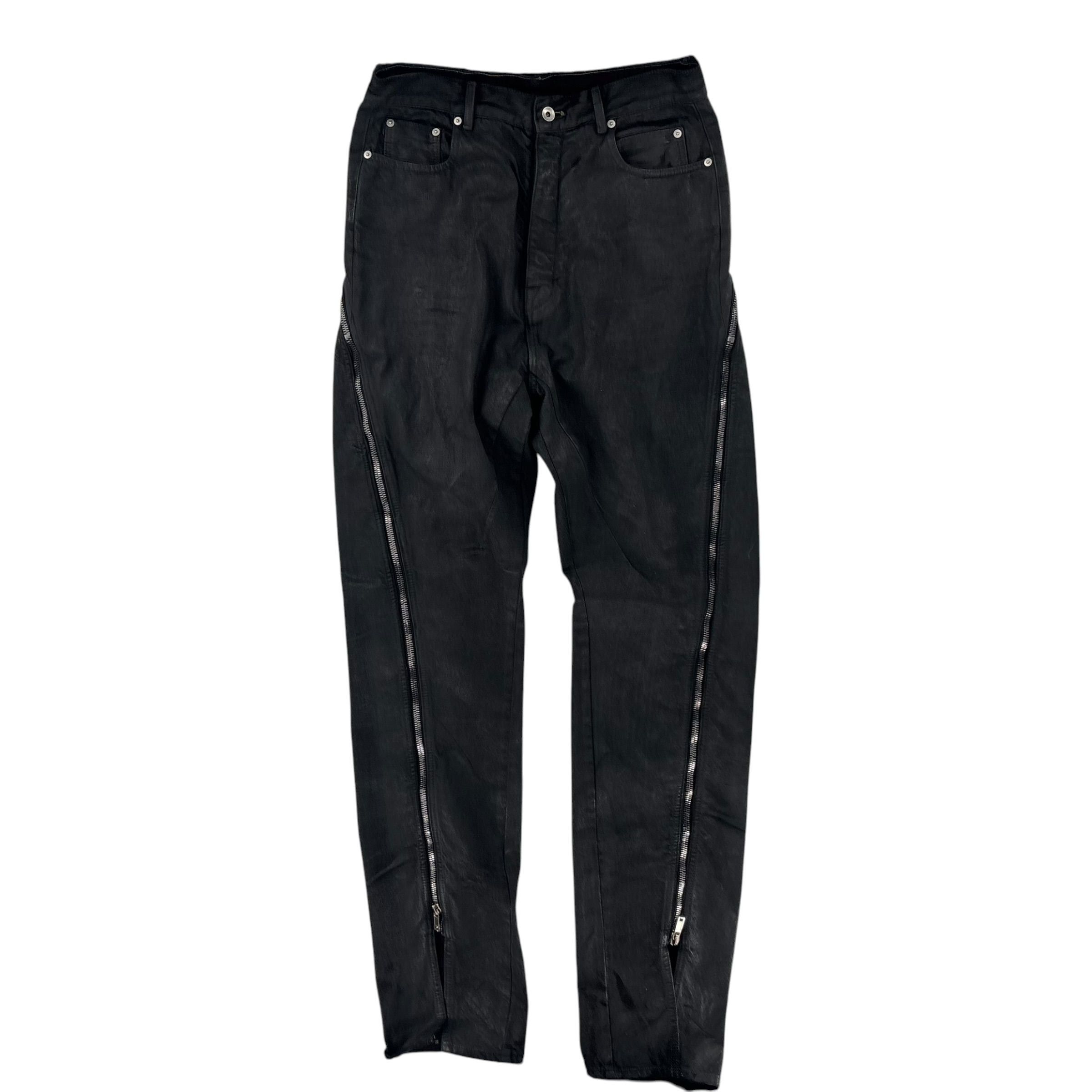 Rick Owens Banana Wax Denim Jeans Black Size US 32 / EU 48 - 2 Thumbnail