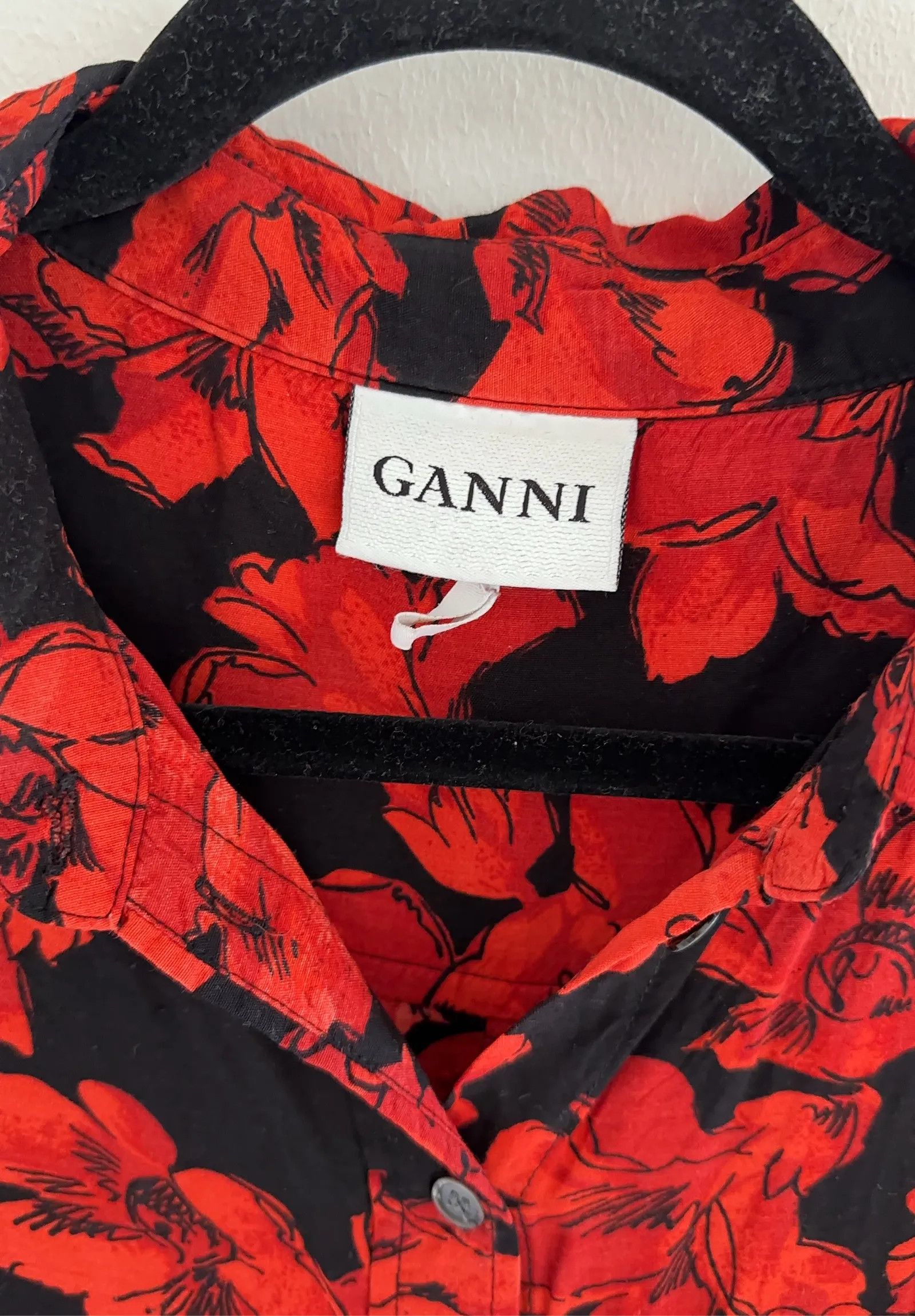 Ganni Ganni 1524 Coney Island Crepe blouse Blouse Size L / US 10 / IT 46 - 2 Thumbnail
