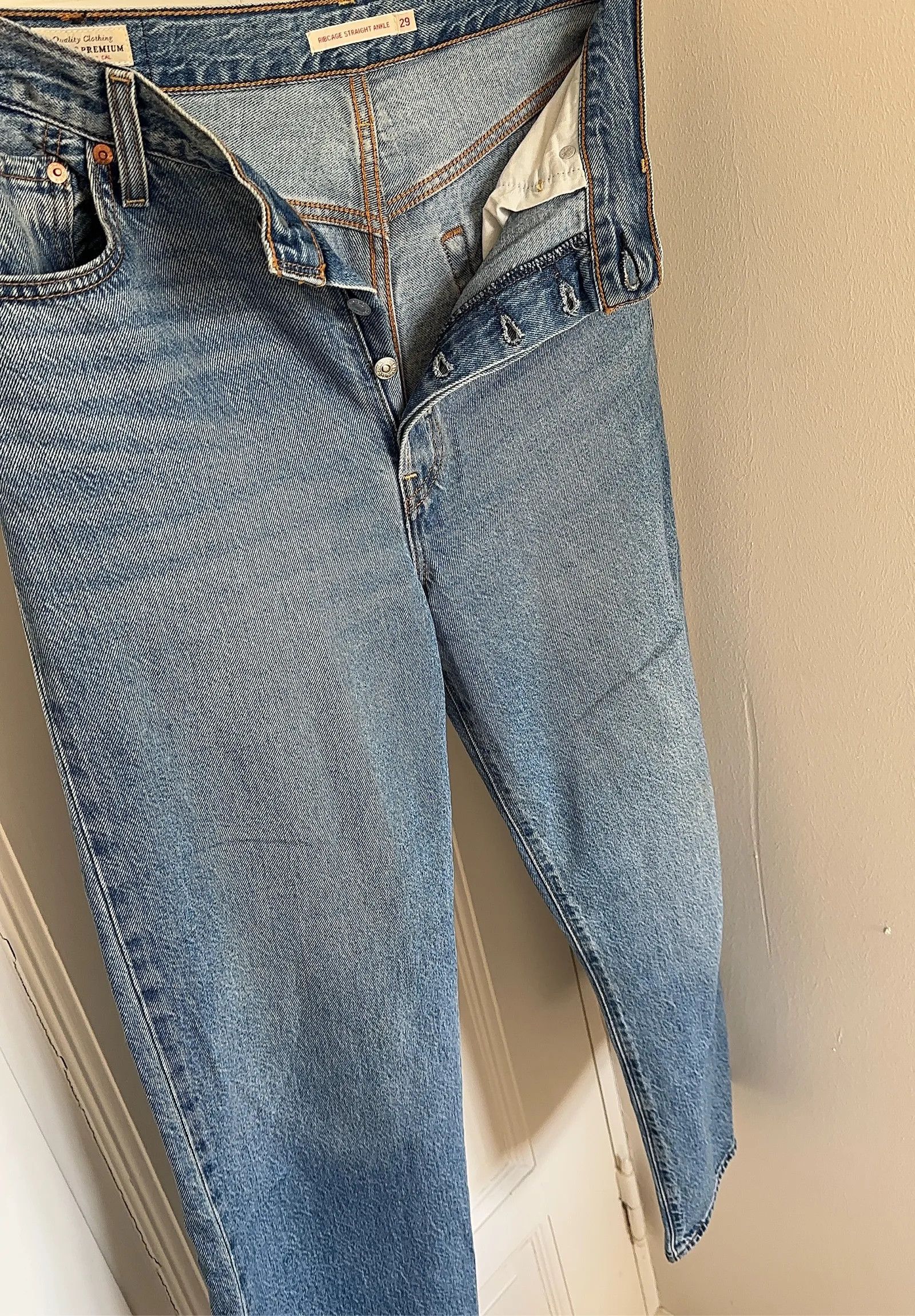 Levi's Levi's Ribcage Straight Ankle Jeans Size 29" - 8 Thumbnail