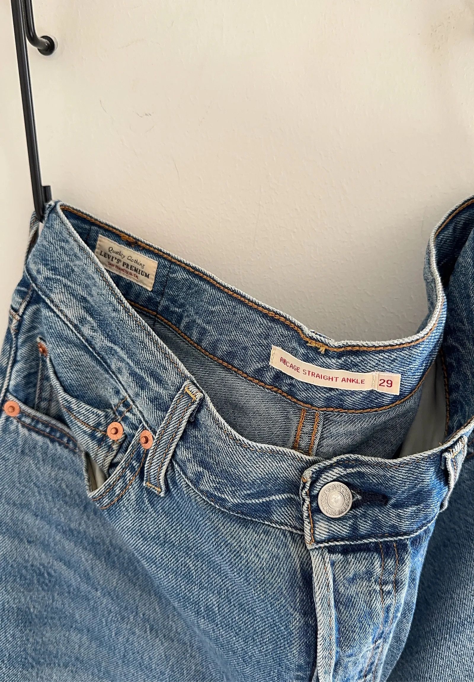 Levi's Levi's Ribcage Straight Ankle Jeans Size 29" - 2 Thumbnail