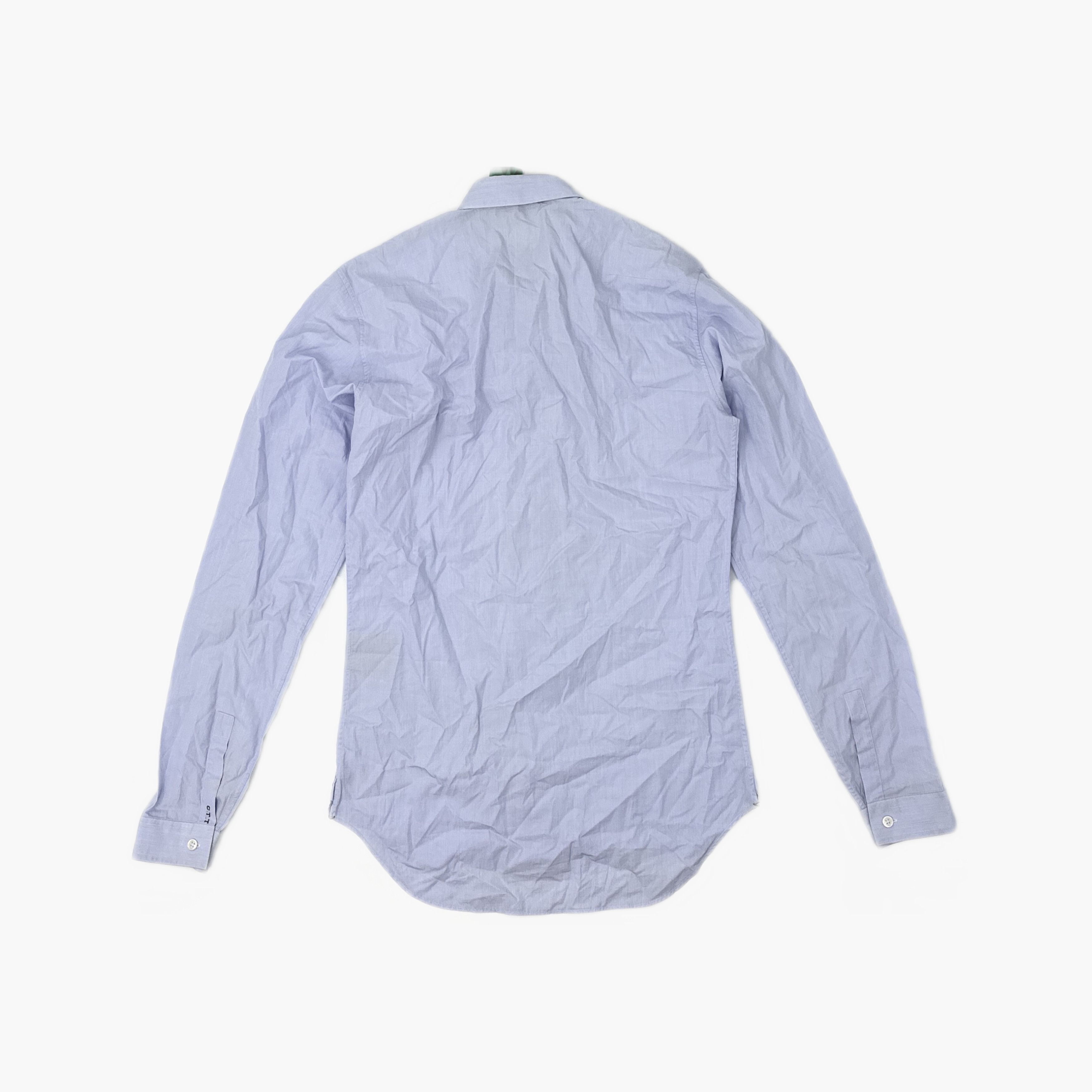 Dior Dior Light Blue Cotton Long Sleeve Shirt Size 37 Size US S / EU 44-46 / 1 - 2 Thumbnail
