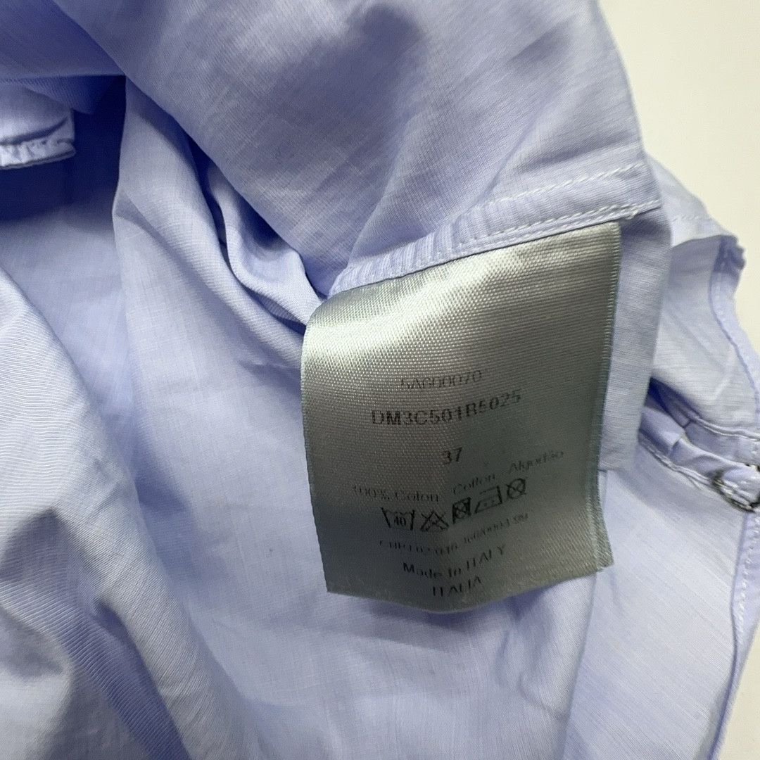 Dior Dior Light Blue Cotton Long Sleeve Shirt Size 37 Size US S / EU 44-46 / 1 - 4 Thumbnail