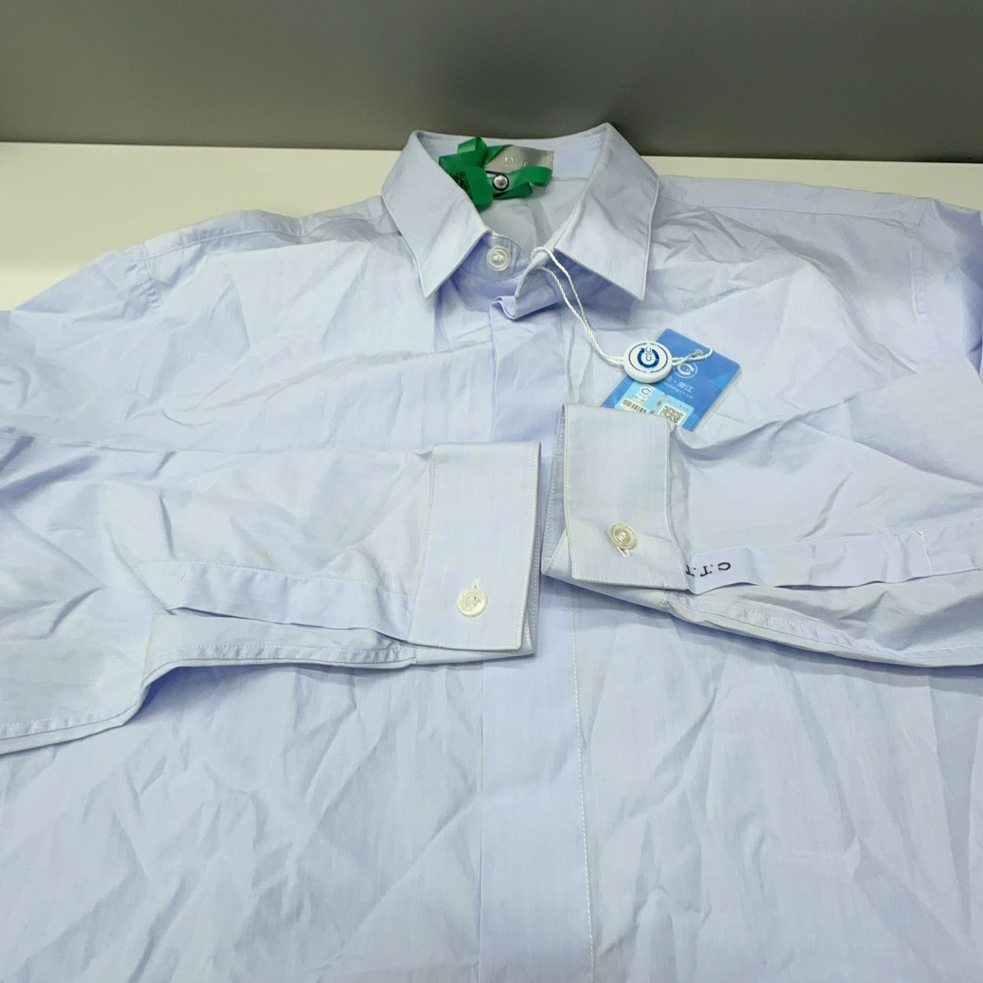 Dior Dior Light Blue Cotton Long Sleeve Shirt Size 37 Size US S / EU 44-46 / 1 - 8 Thumbnail