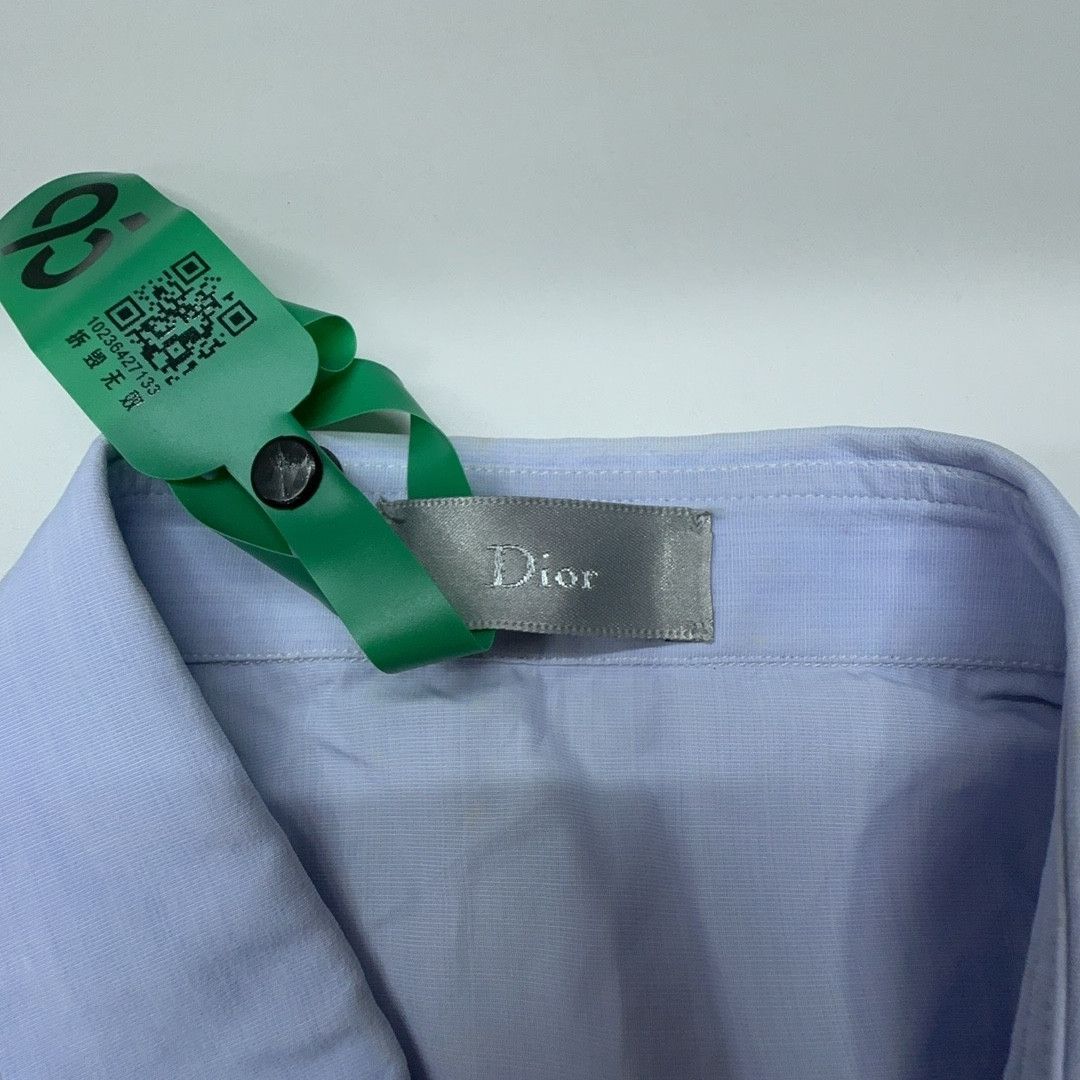 Dior Dior Light Blue Cotton Long Sleeve Shirt Size 37 Size US S / EU 44-46 / 1 - 3 Thumbnail