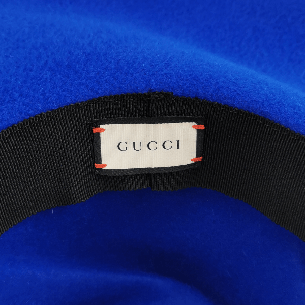 Gucci Gucci Blue Rabbit Fur Wide Brim Hat Size M Size ONE SIZE - 5 Thumbnail