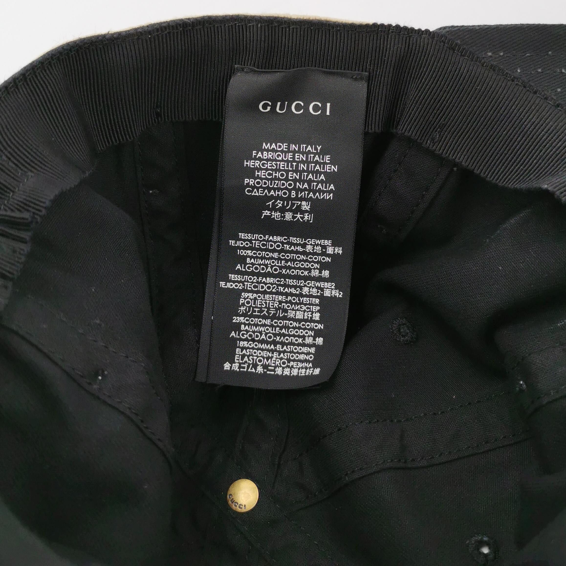 Gucci Gucci Logo Cotton Baseball Cap One Size Size ONE SIZE - 5 Thumbnail