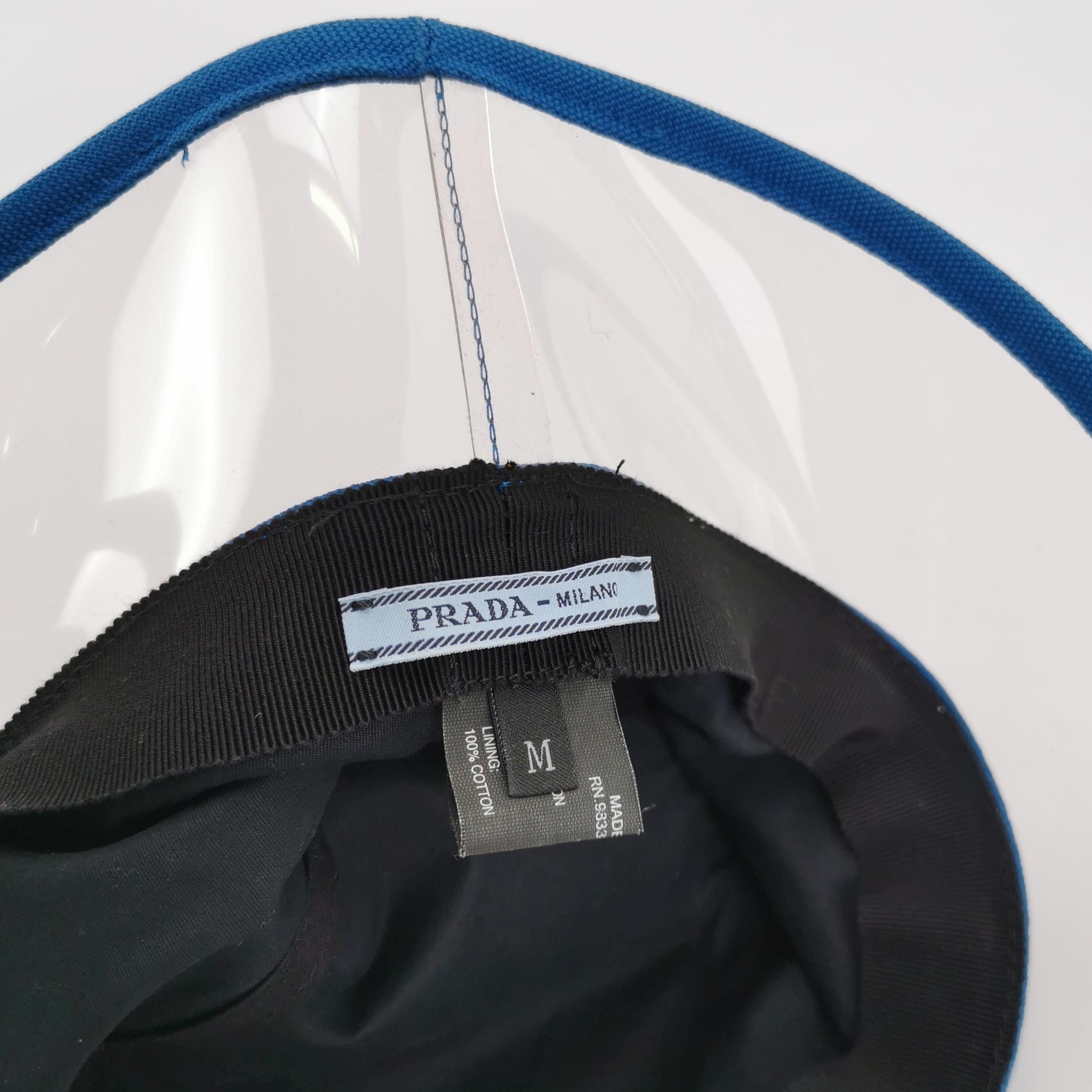 Prada Prada Logo Transparent Brim Bucket Hat Size M Size ONE SIZE - 5 Thumbnail