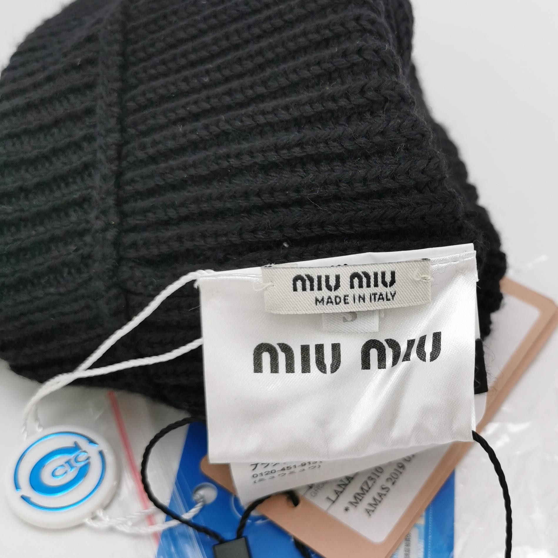 Miu Miu Miu Miu Floral Wool Beanie Size OS Size ONE SIZE - 5 Thumbnail