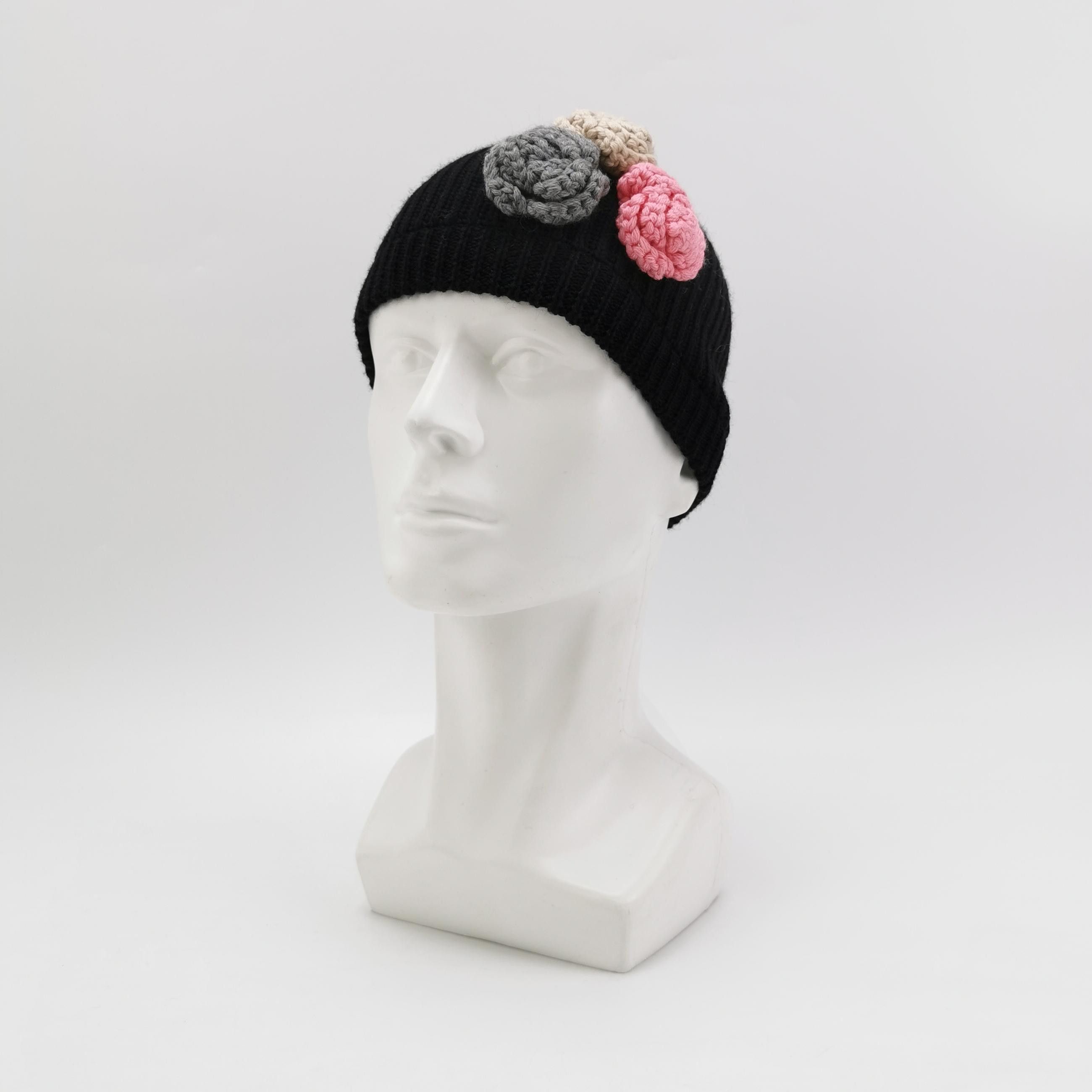 Miu Miu Miu Miu Floral Wool Beanie Size OS Size ONE SIZE - 2 Thumbnail