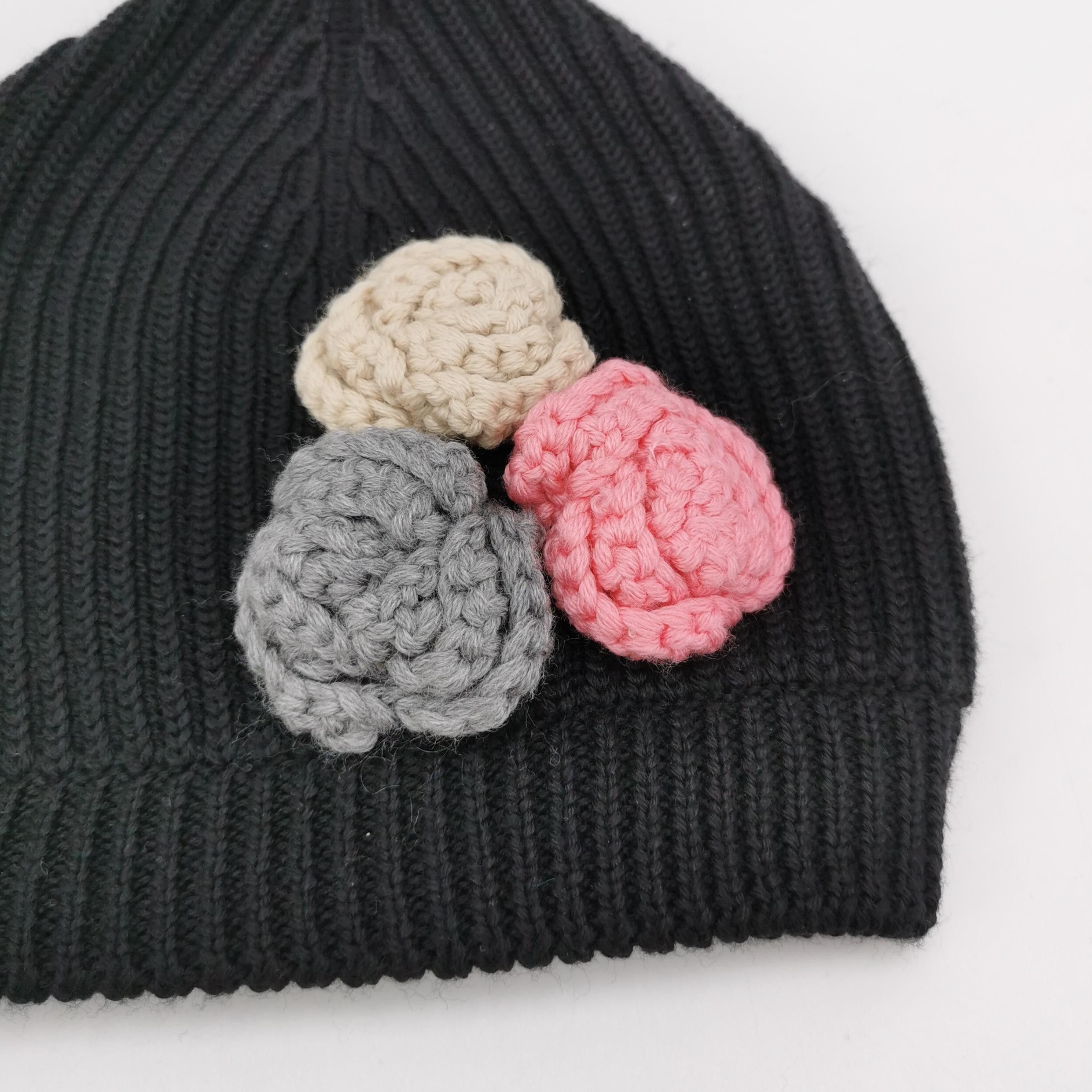 Miu Miu Miu Miu Floral Wool Beanie Size OS Size ONE SIZE - 4 Thumbnail