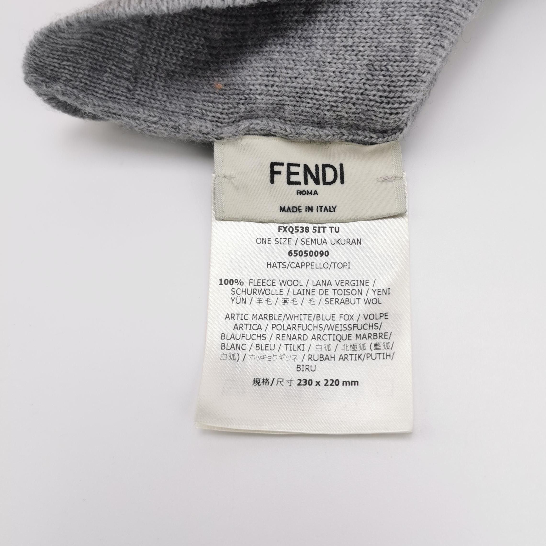 Fendi Fendi Wool Pom-Pom Beanie One Size Size ONE SIZE - 4 Thumbnail