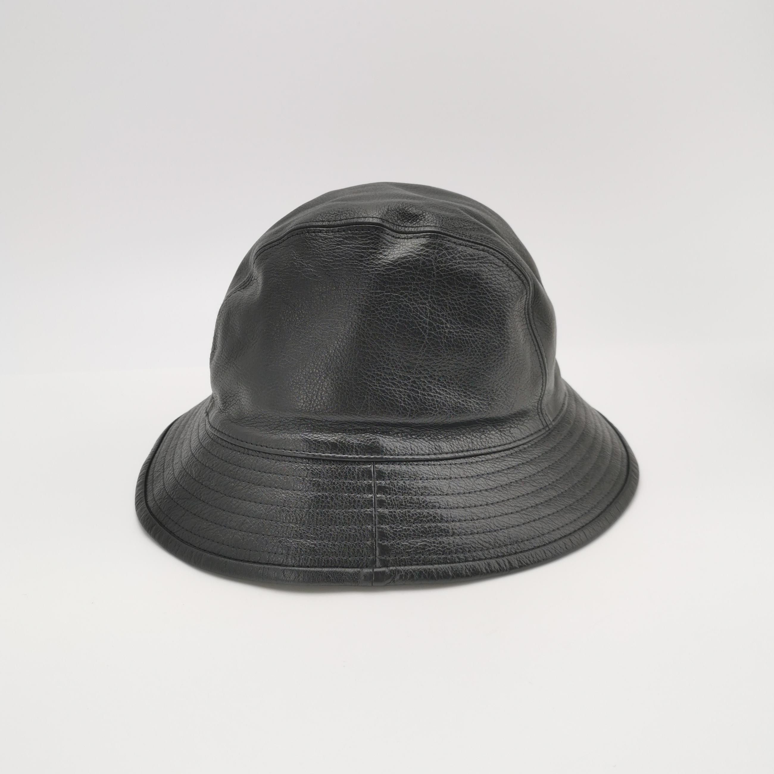 Gucci Gucci Leather Double G Bucket Hat Size M Size ONE SIZE - 3 Thumbnail