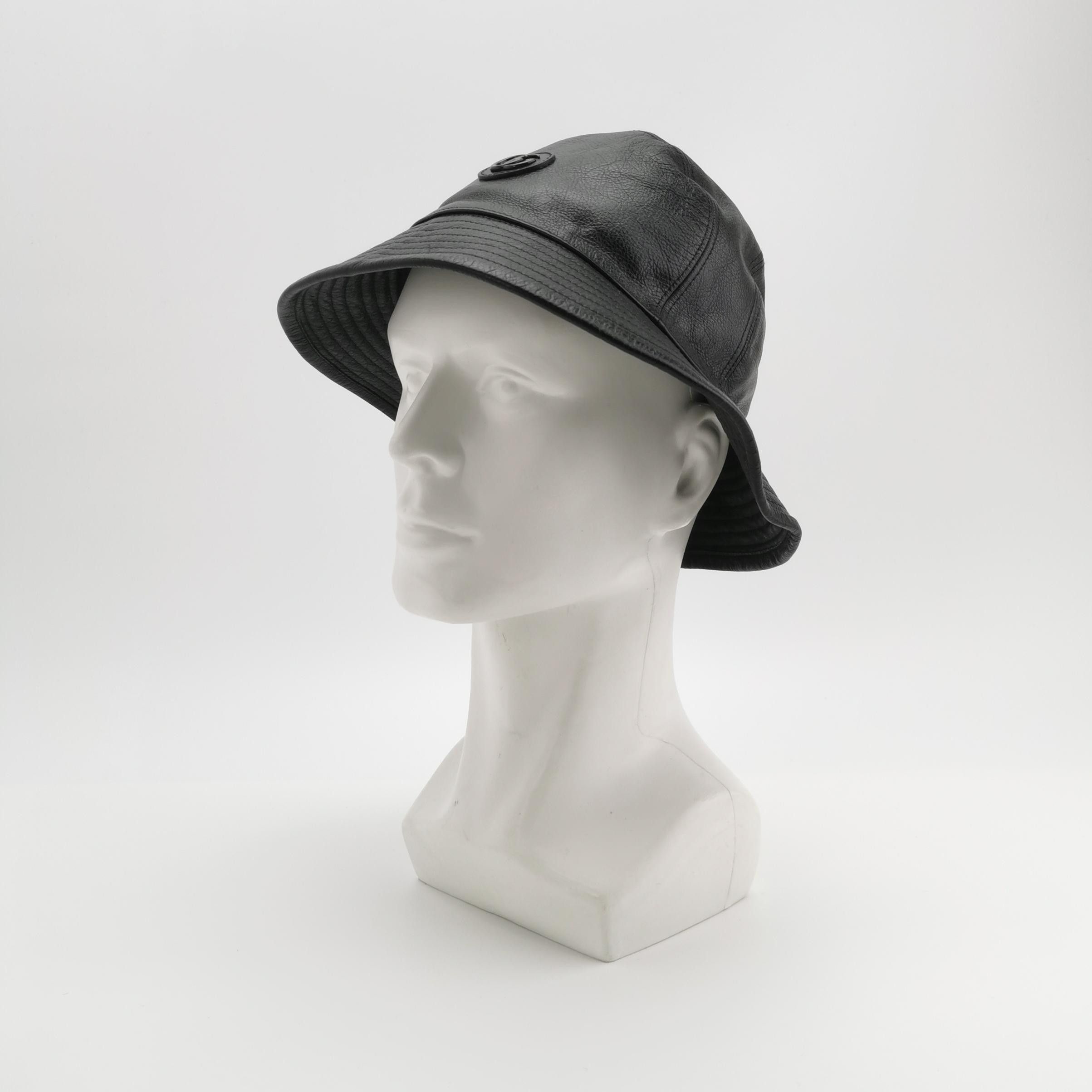 Gucci Gucci Leather Double G Bucket Hat Size M Size ONE SIZE - 2 Thumbnail