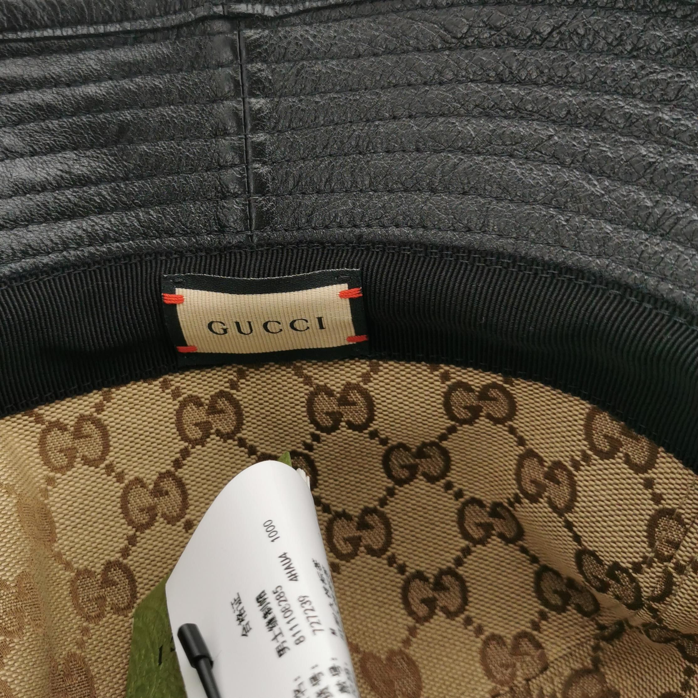 Gucci Gucci Leather Double G Bucket Hat Size M Size ONE SIZE - 5 Thumbnail