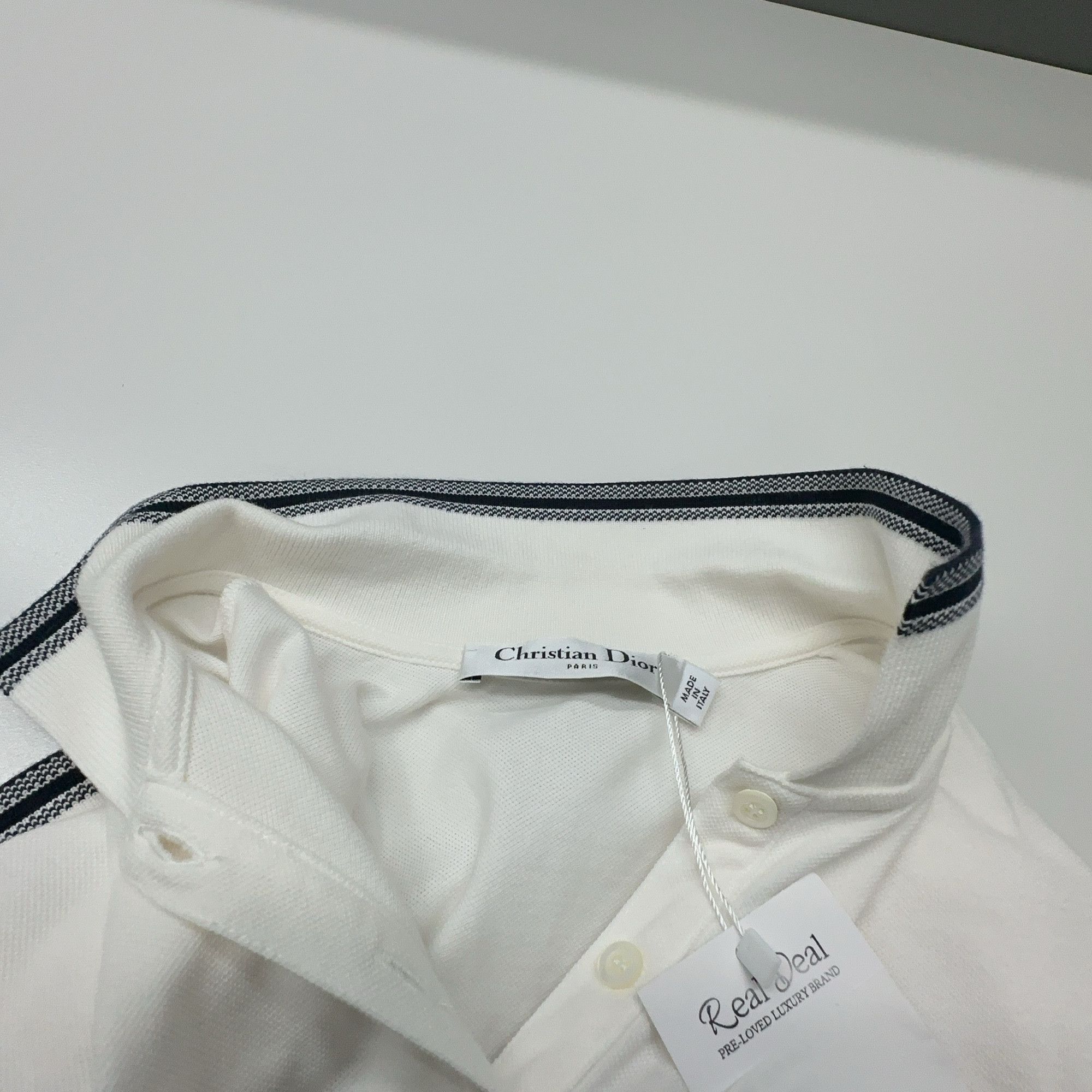 Dior Dior Striped Embroidered Polo Shirt Size XS Size XS / US 0-2 / IT 36-38 - 5 Thumbnail