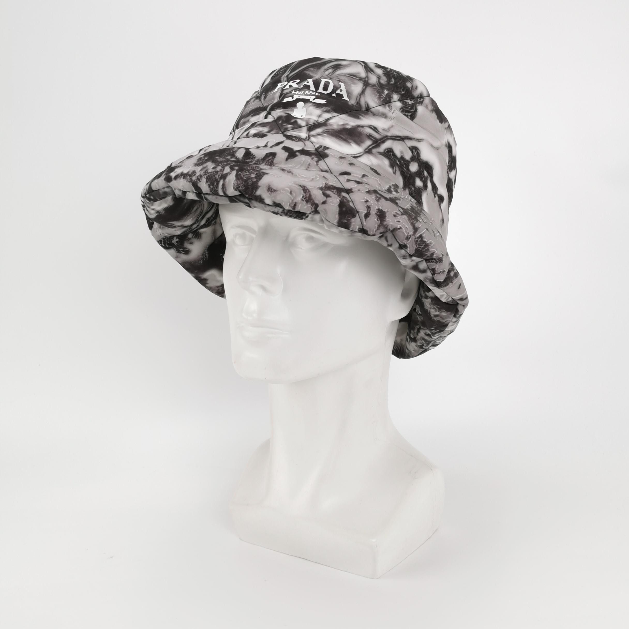 Prada Prada Re-Nylon Marble Bucket Hat Size L Size ONE SIZE - 2 Thumbnail