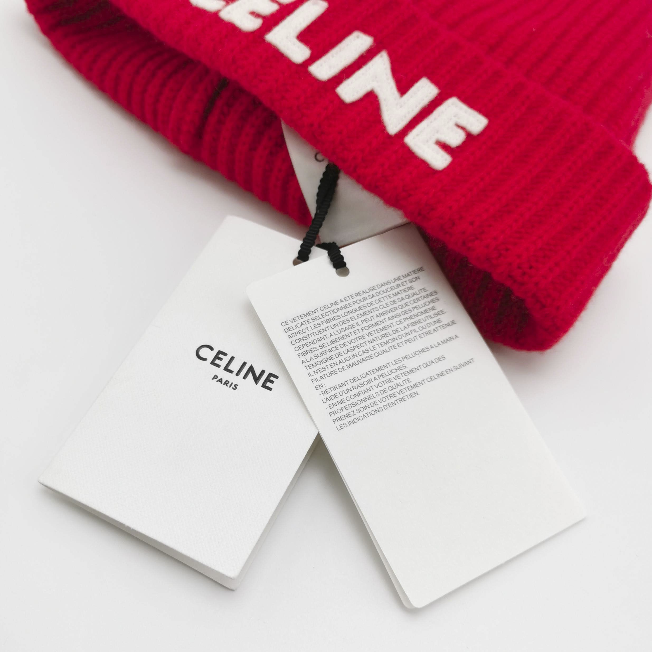 Celine Celine Logo Beanie Size One Size Size ONE SIZE - 8 Thumbnail