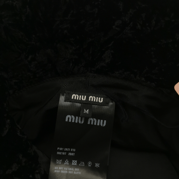 Miu Miu Miu Miu Velvet Bucket Hat Size M Size ONE SIZE - 5 Thumbnail