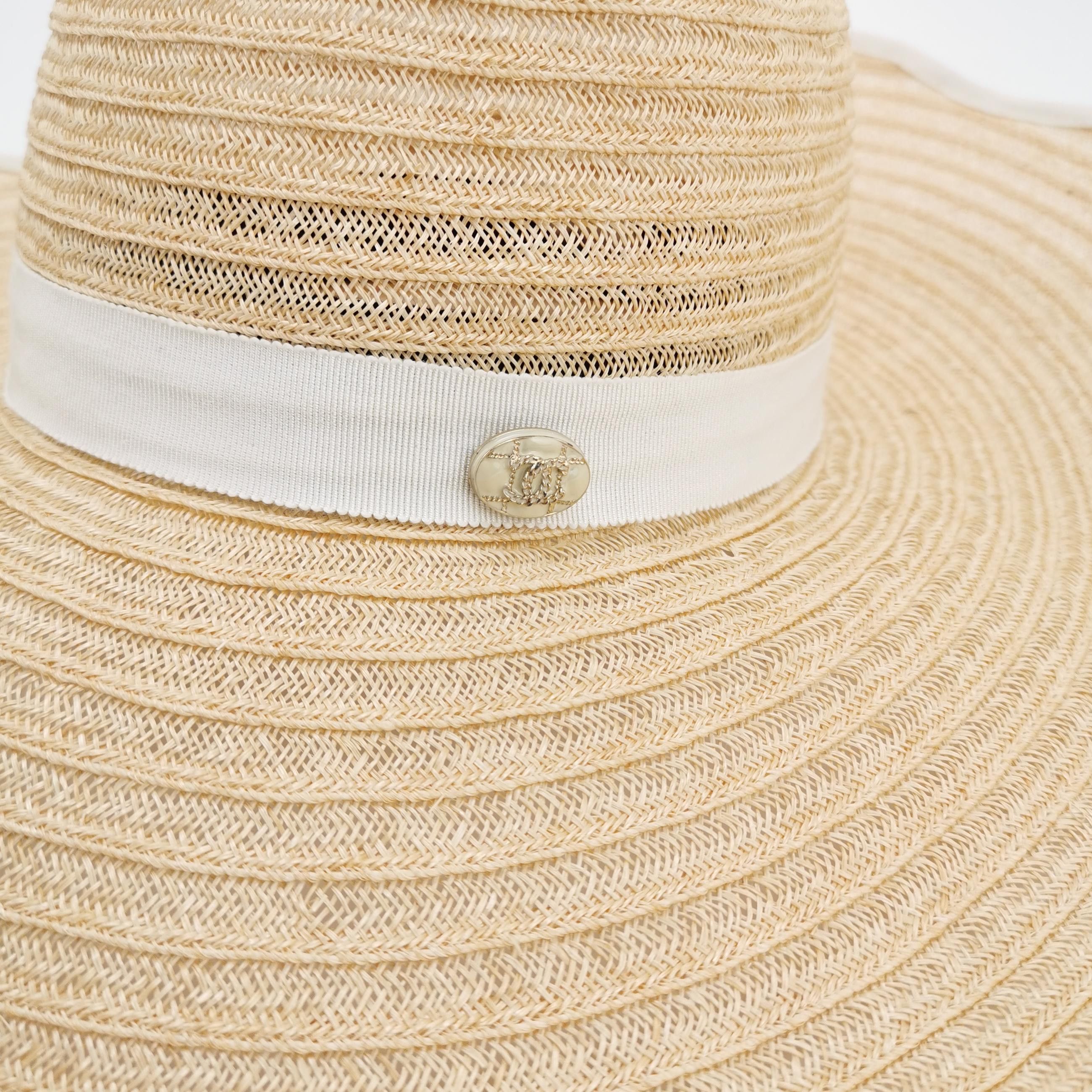Chanel Chanel CC Logo Straw Hat Size M Size ONE SIZE - 4 Thumbnail