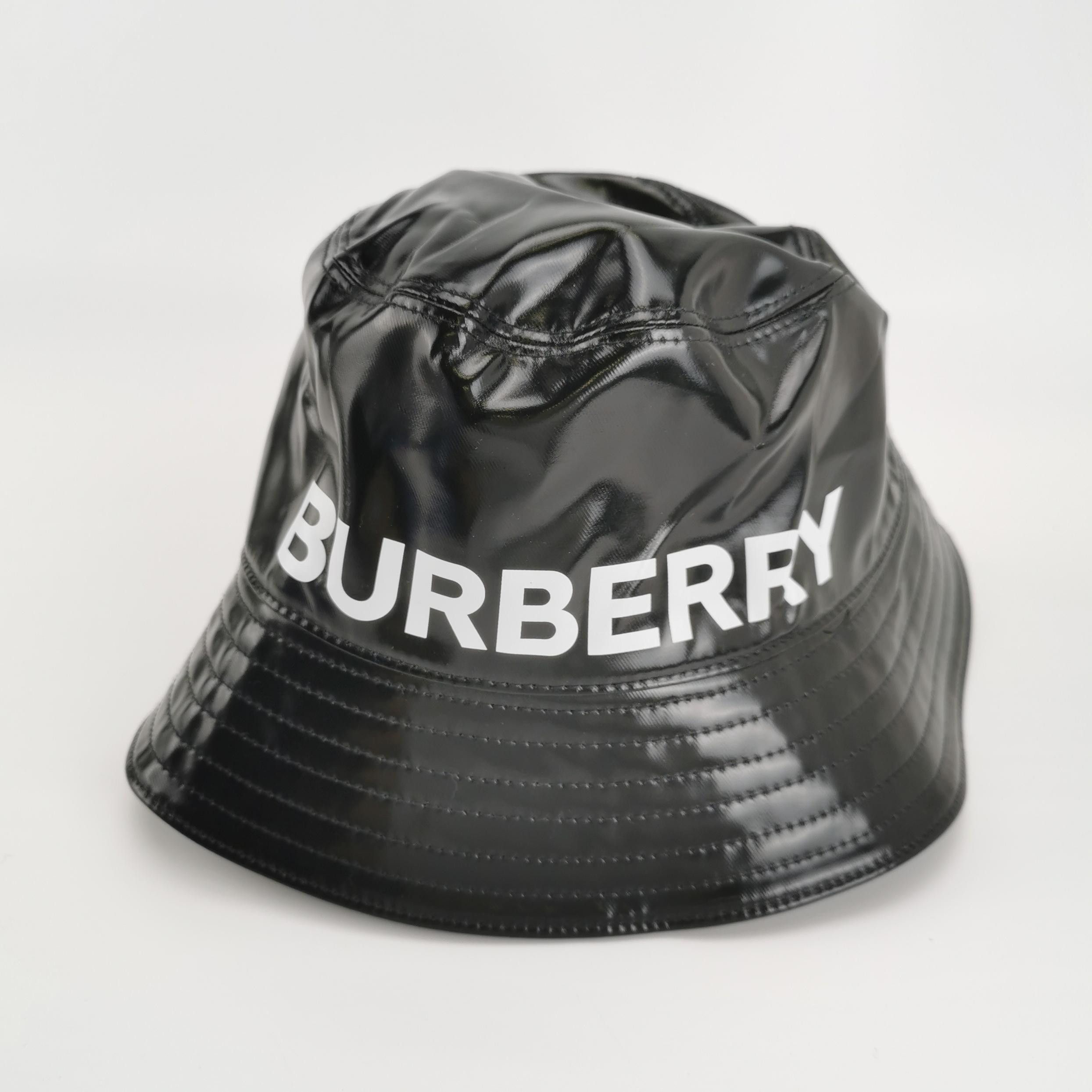 Burberry Burberry Logo Glossy Bucket Hat ONE SIZE Size ONE SIZE - 3 Thumbnail