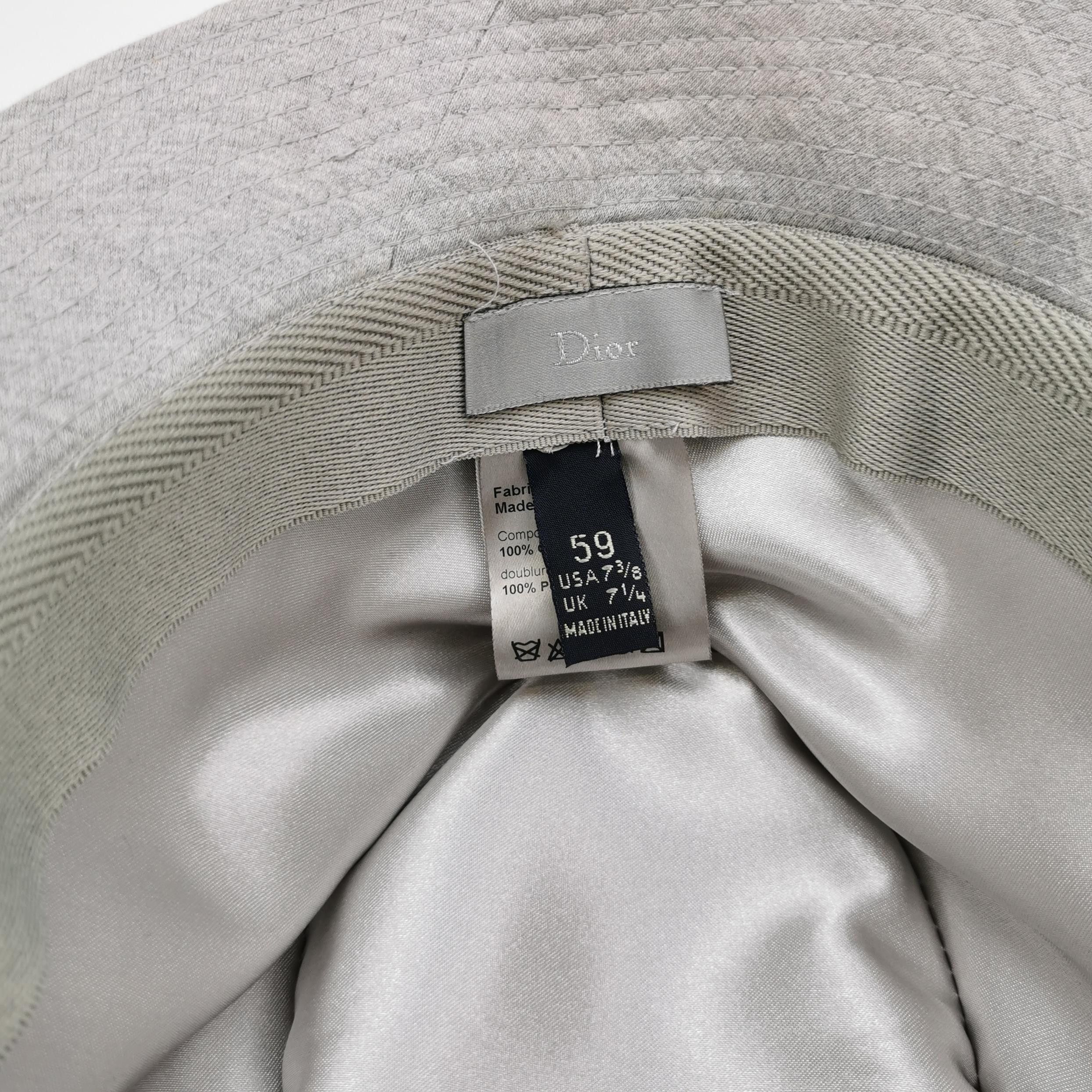 Dior Dior Gray Cotton Hat Size 59 Size ONE SIZE - 4 Thumbnail