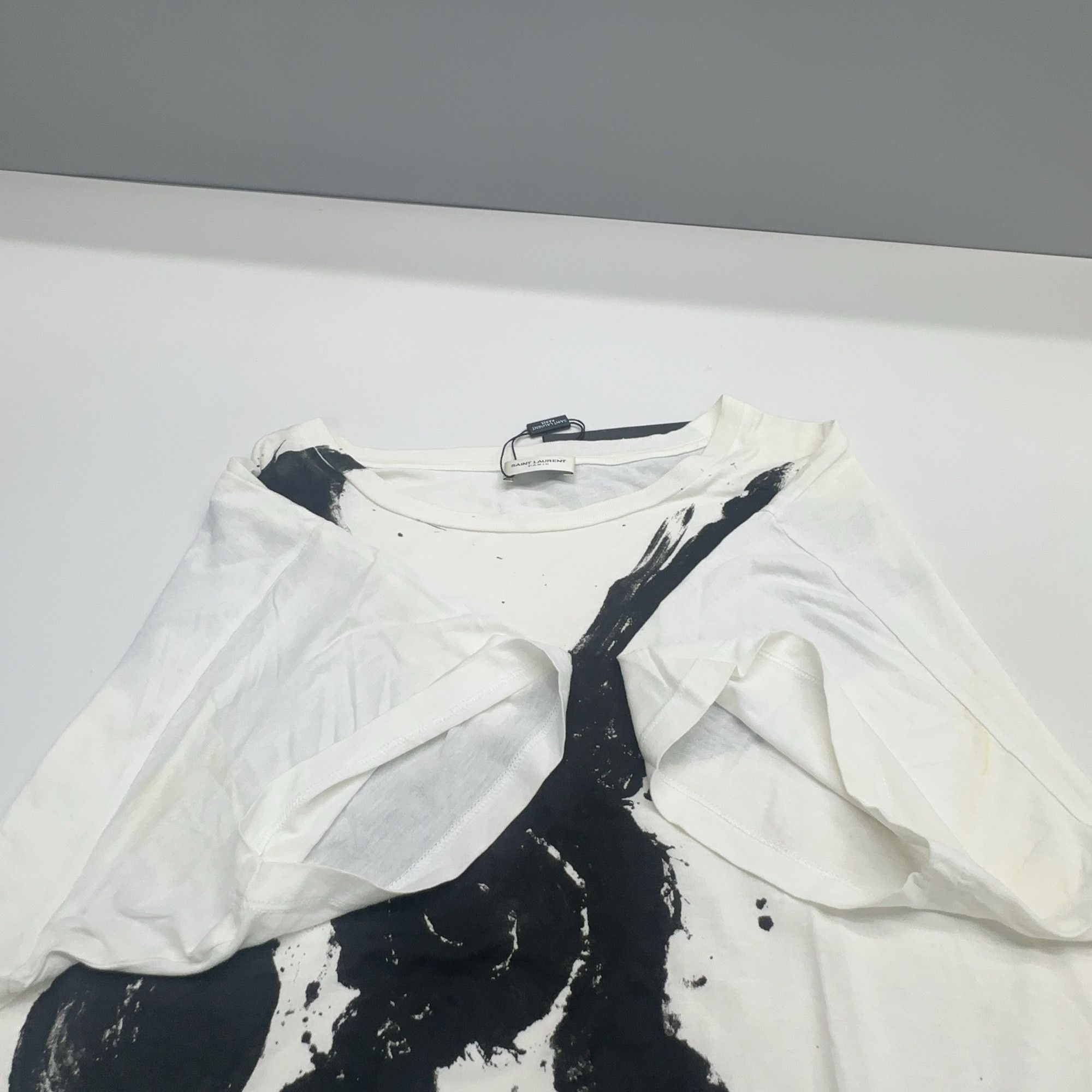 Saint Laurent Paris Saint Laurent Splatter Graphic T-Shirt XXL Size US XXL / EU 58 / 5 - 11 Thumbnail