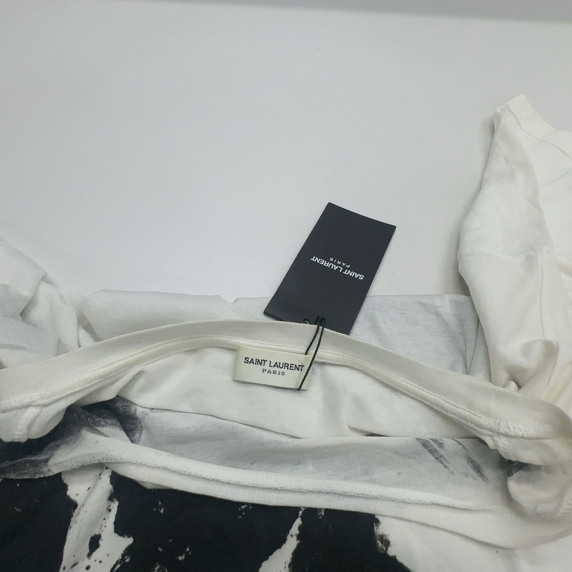 Saint Laurent Paris Saint Laurent Splatter Graphic T-Shirt XXL Size US XXL / EU 58 / 5 - 7 Thumbnail