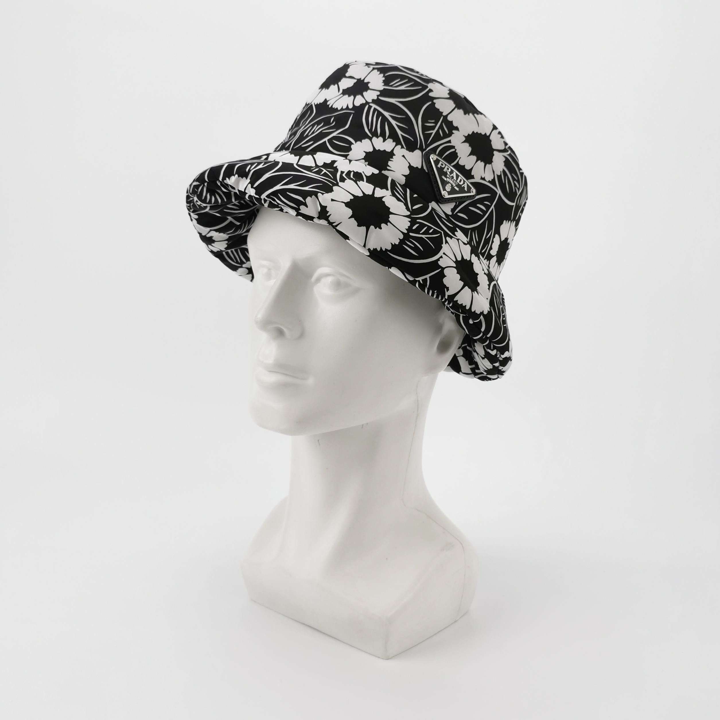 Prada Prada Re-Nylon Floral Print Bucket Hat Size M Size ONE SIZE - 2 Thumbnail
