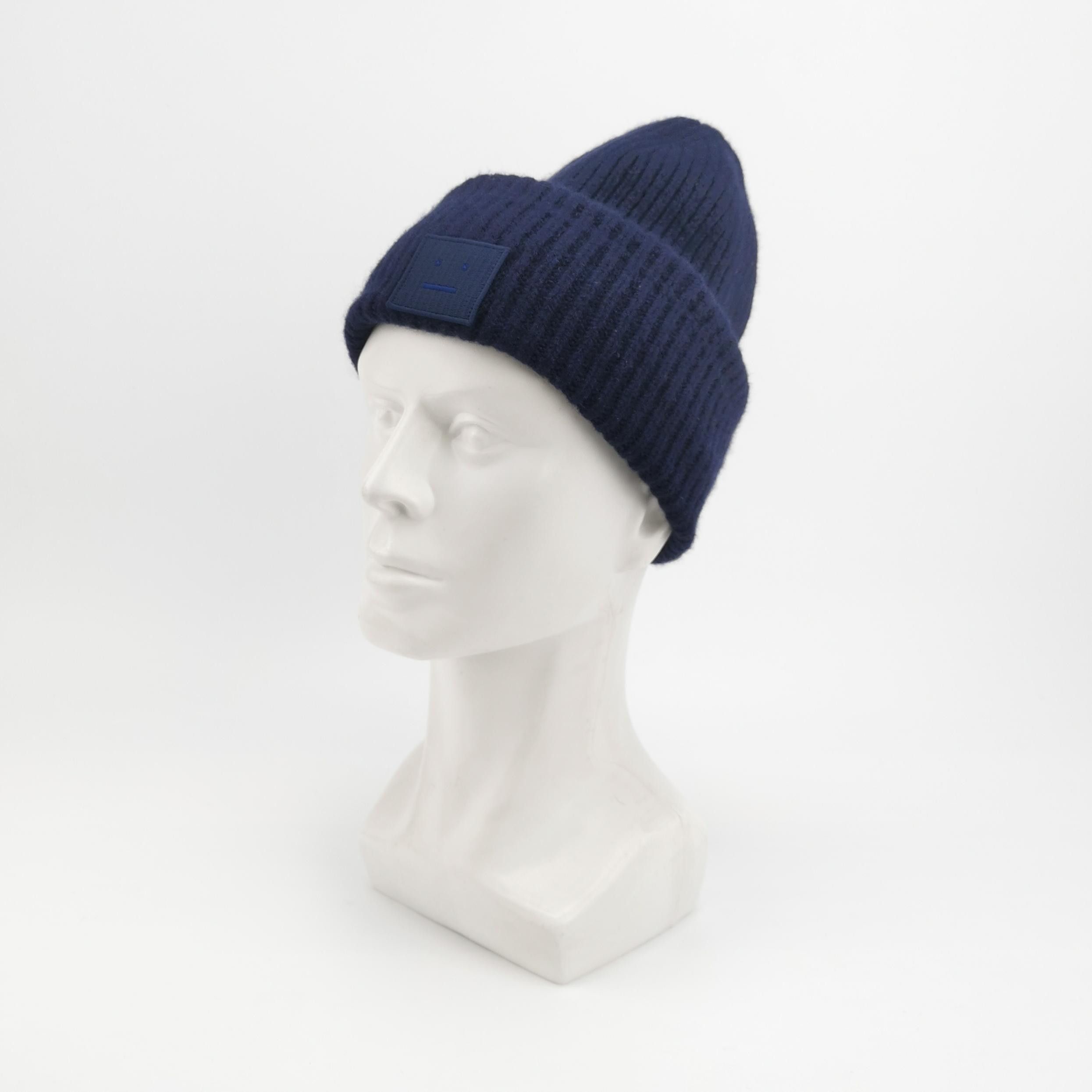 Acne Studios Acne Studios Navy Wool Face Beanie Size OS Size ONE SIZE - 2 Thumbnail