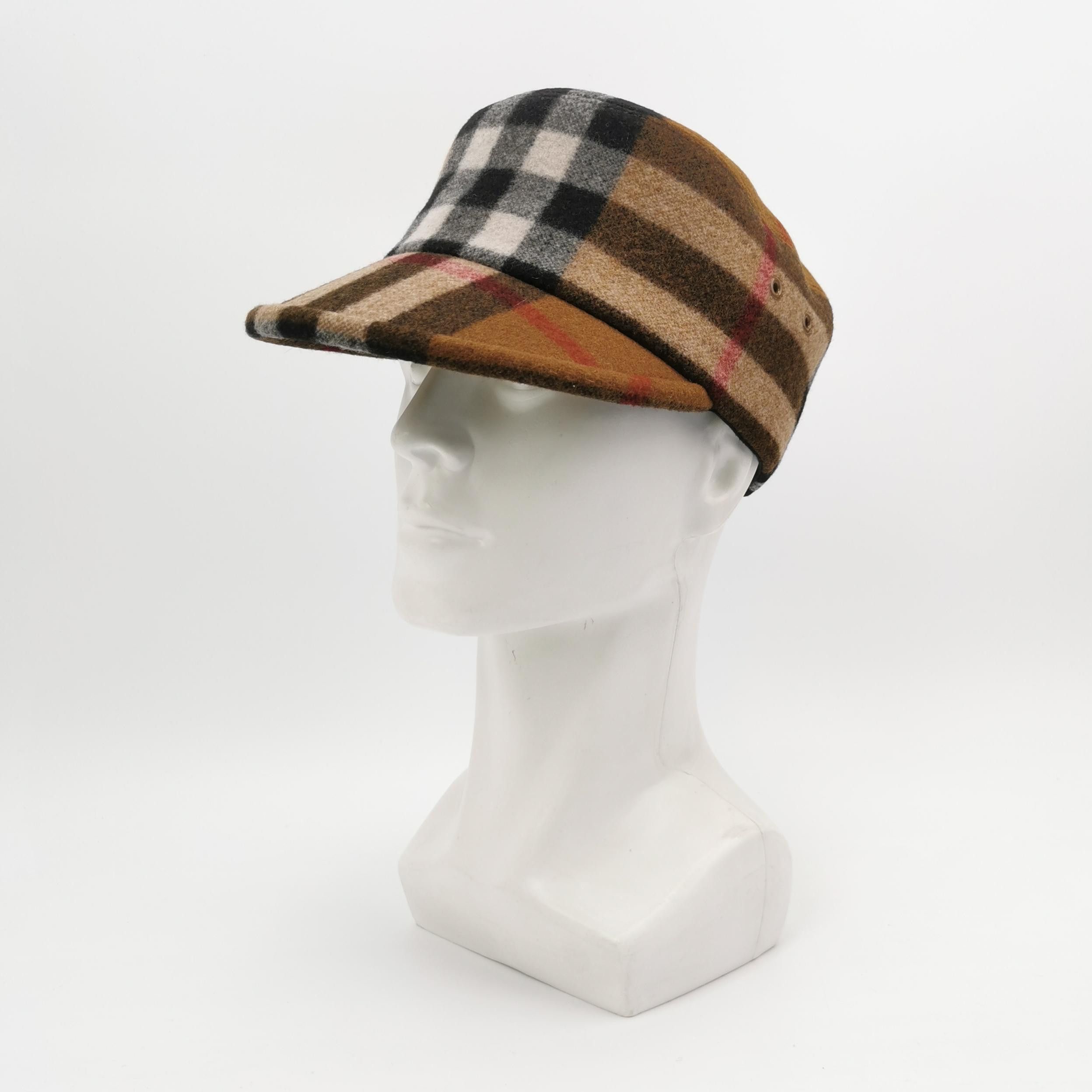 Burberry Burberry Plaid Wool Blend Cap Size M Size ONE SIZE - 2 Thumbnail