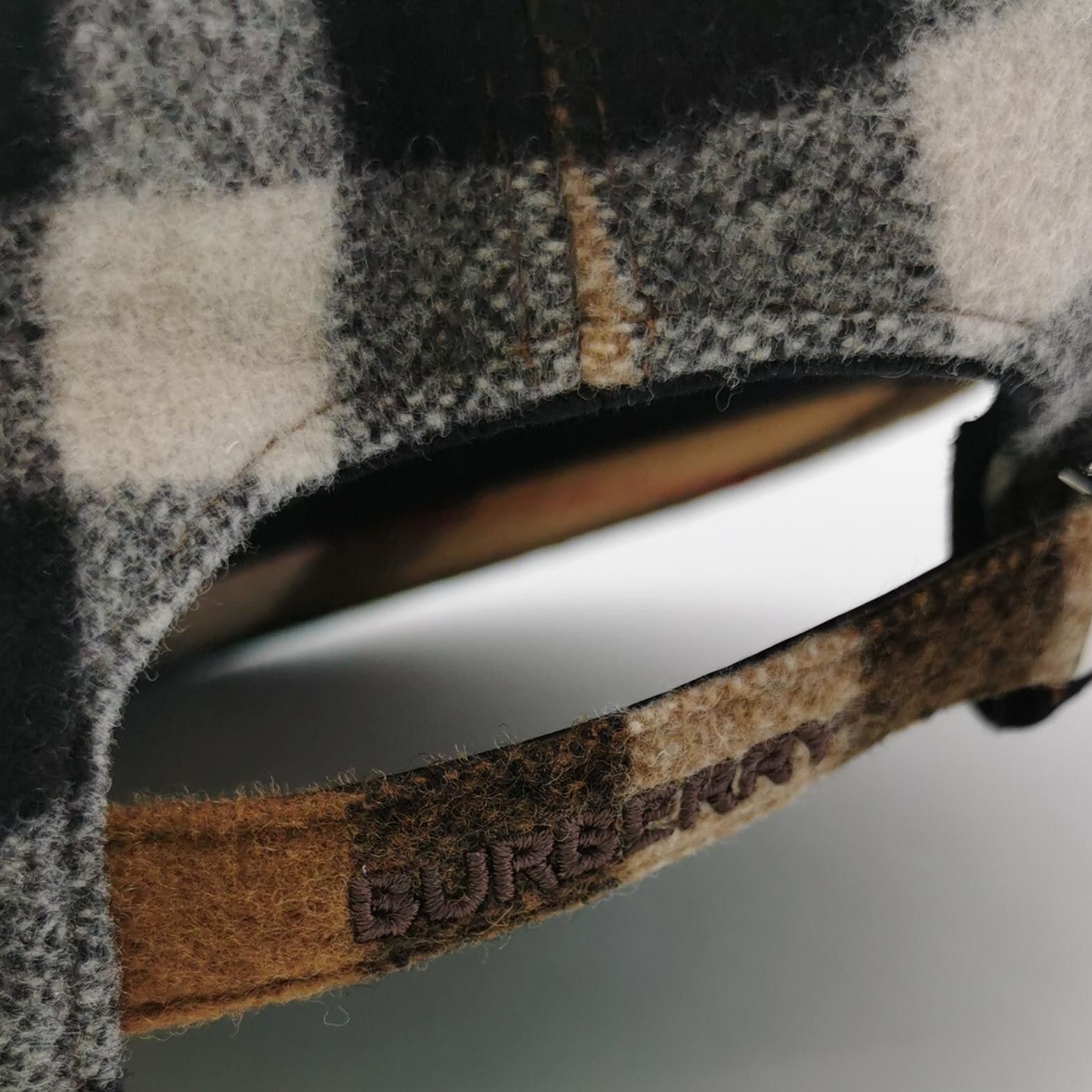 Burberry Burberry Plaid Wool Blend Cap Size M Size ONE SIZE - 4 Thumbnail