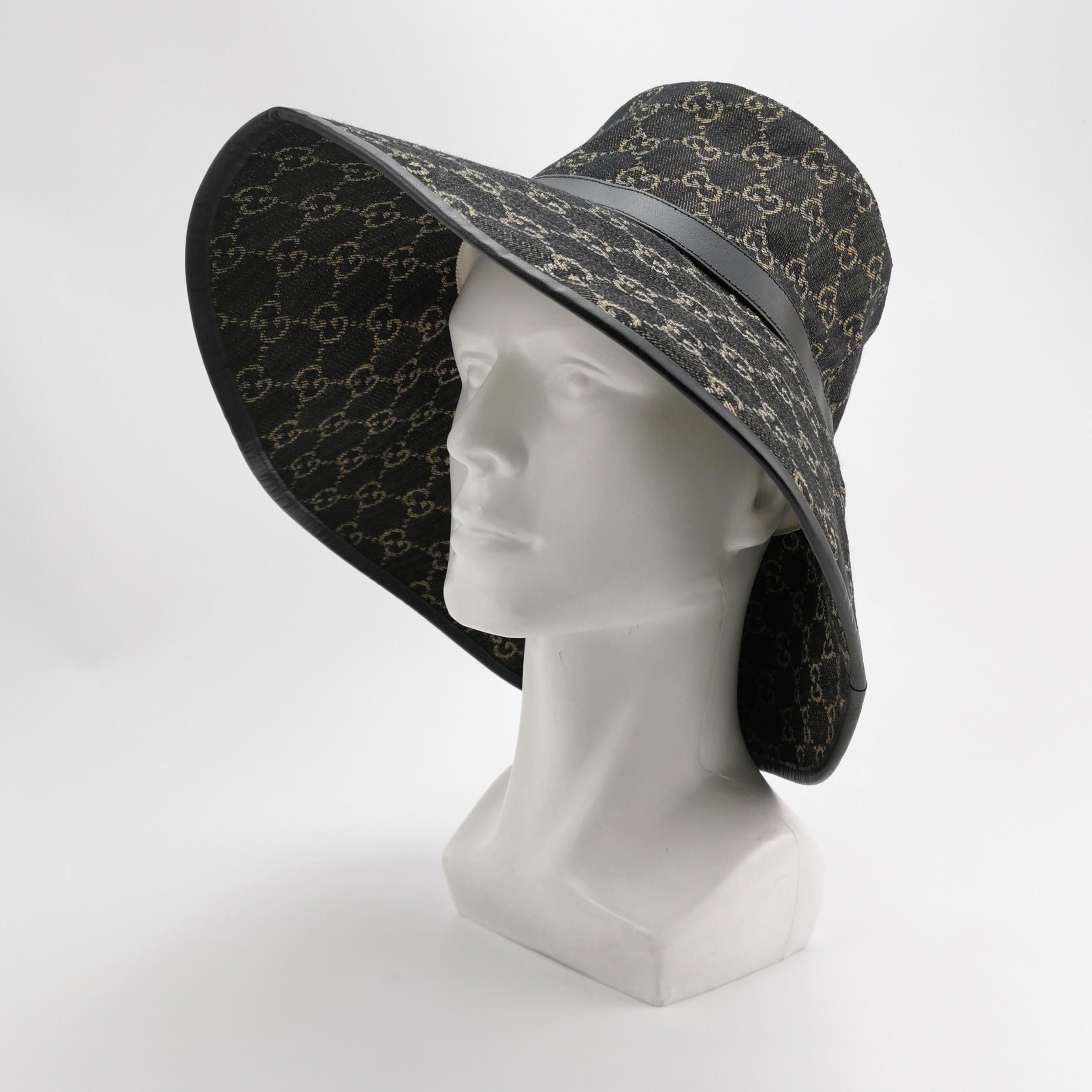Gucci Gucci GG Monogram Wide Brim Hat One Size Size ONE SIZE - 2 Thumbnail