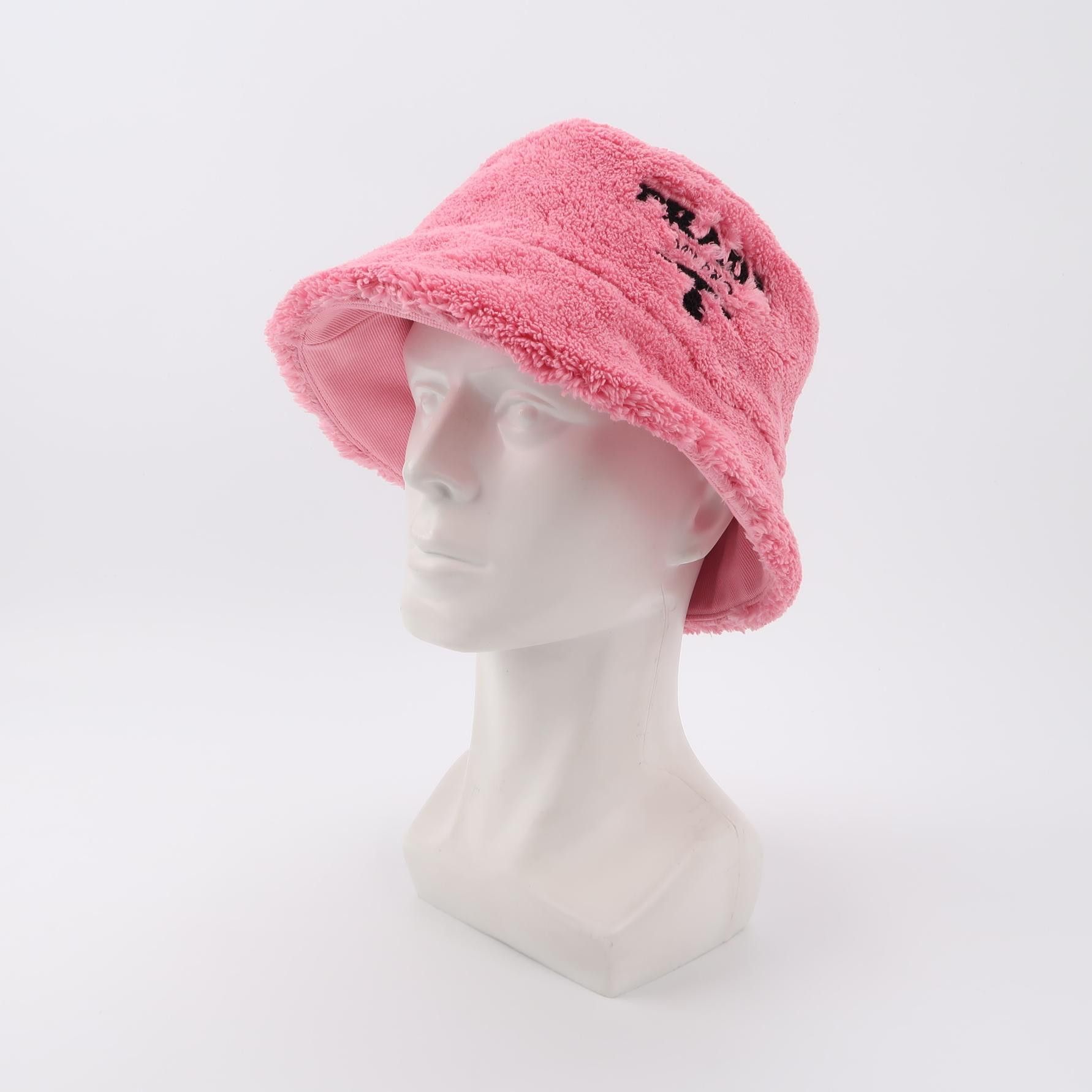 Prada Prada Pink Terry Logo Bucket Hat Size M Size ONE SIZE - 2 Thumbnail
