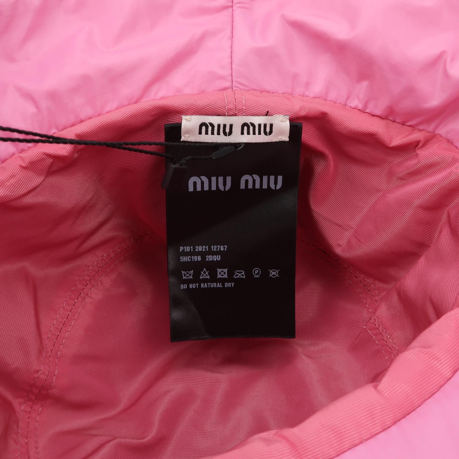 Miu Miu Miu Miu Quilted Logo Bucket Hat One Size Size ONE SIZE - 4 Thumbnail
