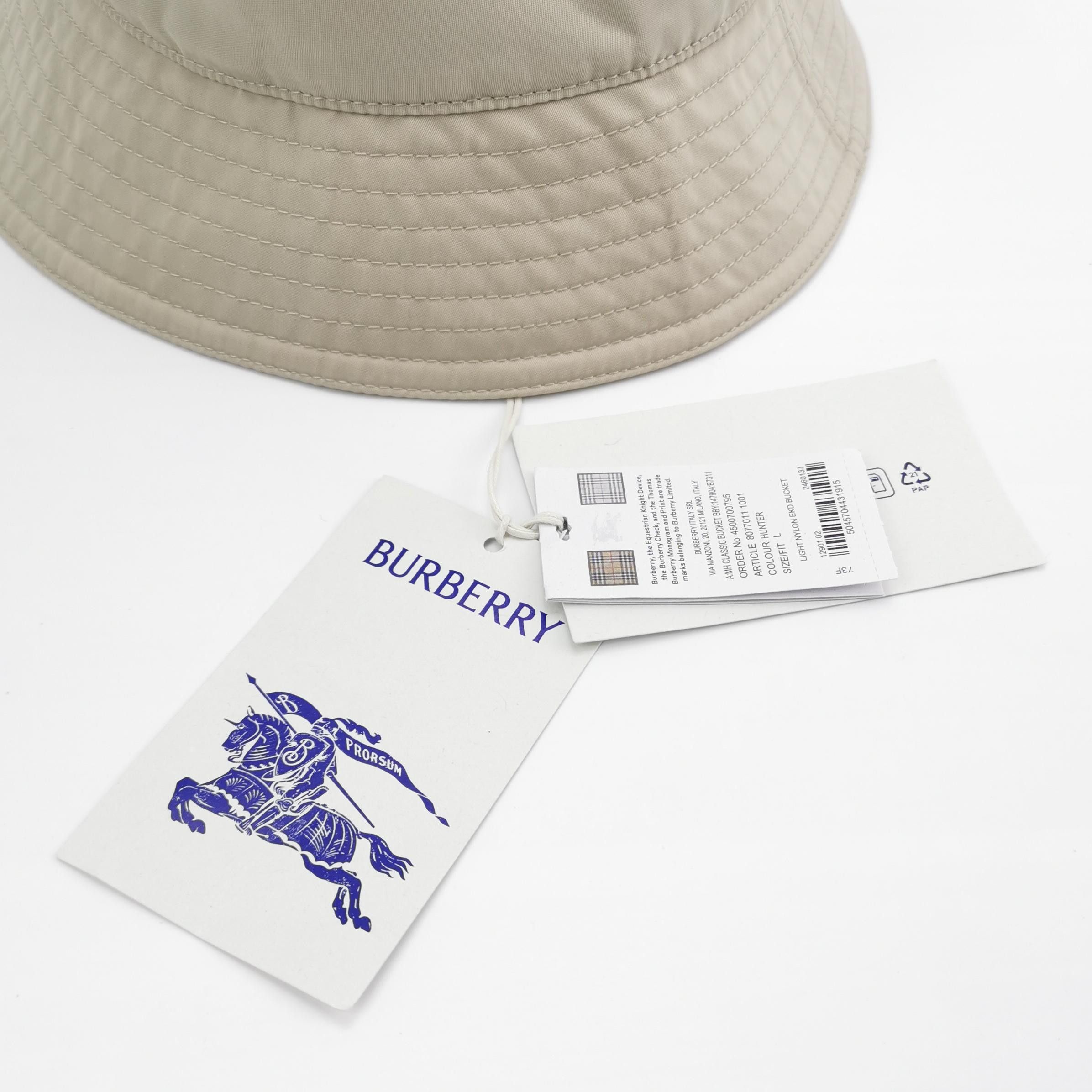 Burberry Burberry Equestrian Knight Logo Bucket Hat Size L Size ONE SIZE - 5 Thumbnail
