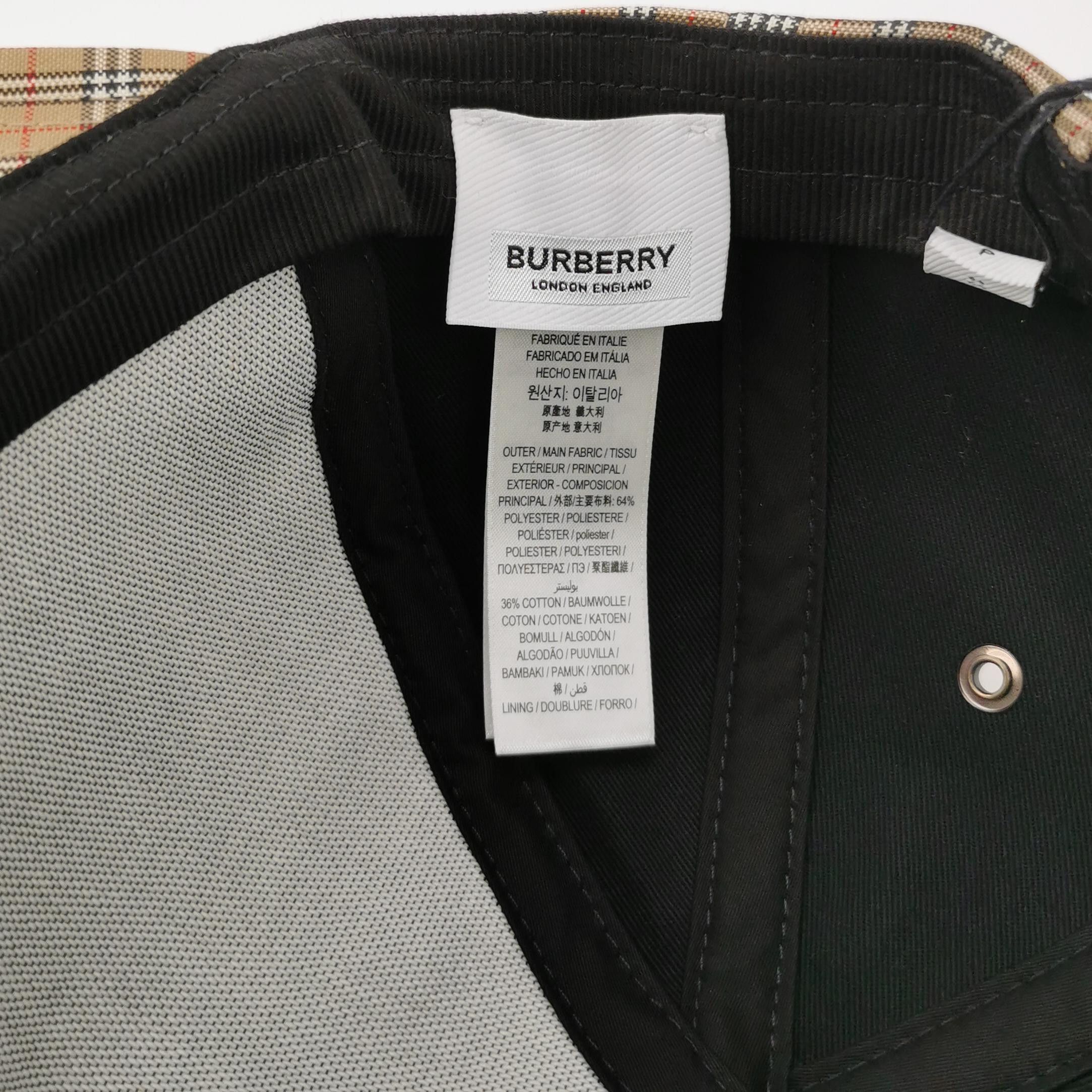 Burberry Burberry Archive Beige Check Baseball Cap Size S Size ONE SIZE - 4 Thumbnail
