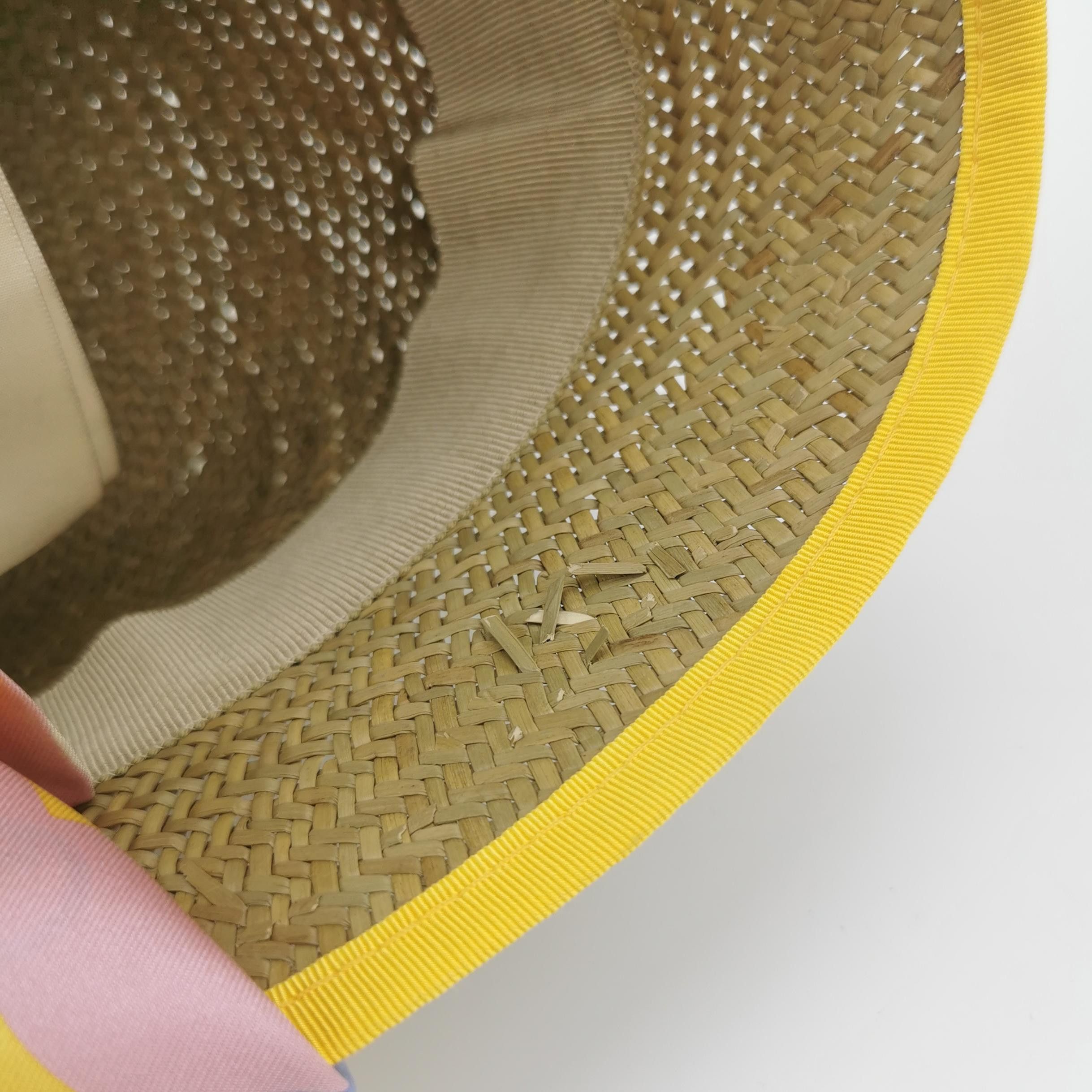 Gucci Gucci Logo Ribbon Straw Hat Size L Size ONE SIZE - 7 Thumbnail