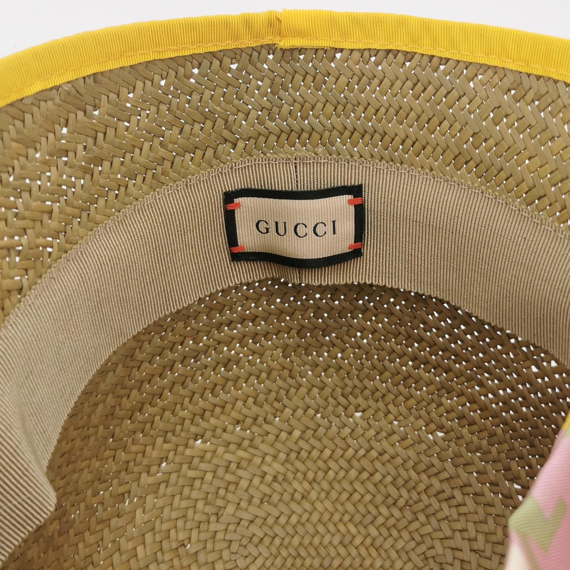 Gucci Gucci Logo Ribbon Straw Hat Size L Size ONE SIZE - 5 Thumbnail