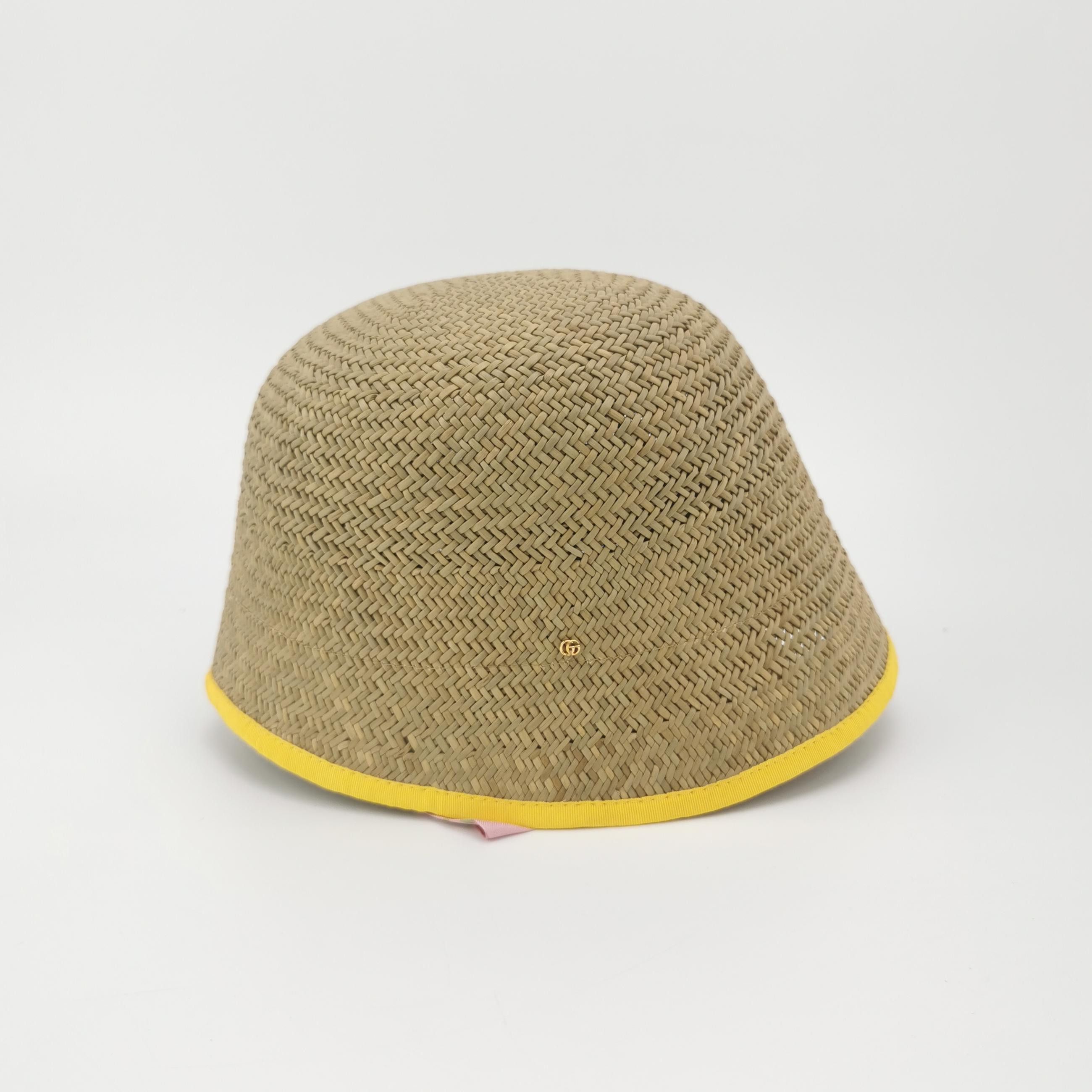 Gucci Gucci Logo Ribbon Straw Hat Size L Size ONE SIZE - 4 Thumbnail